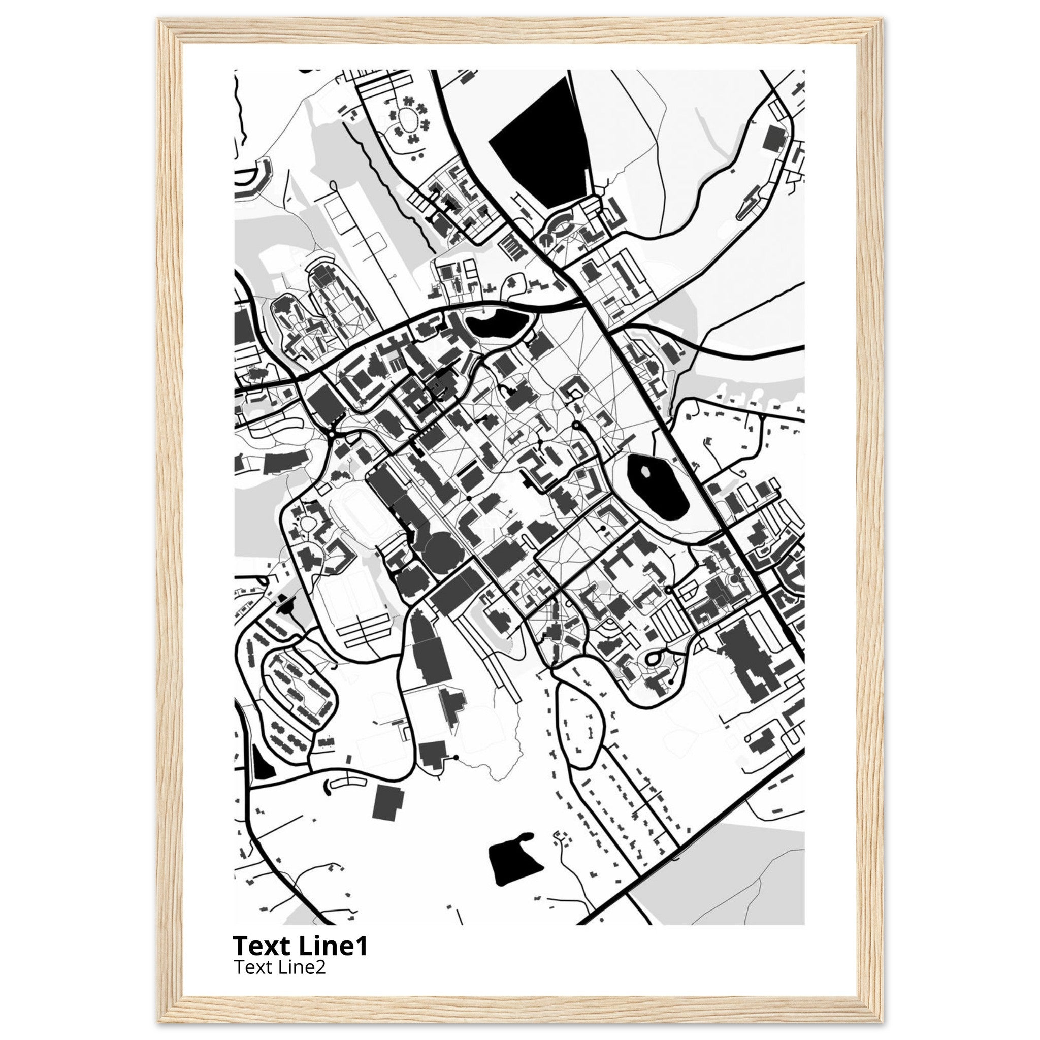 university of connecticut campus map poster