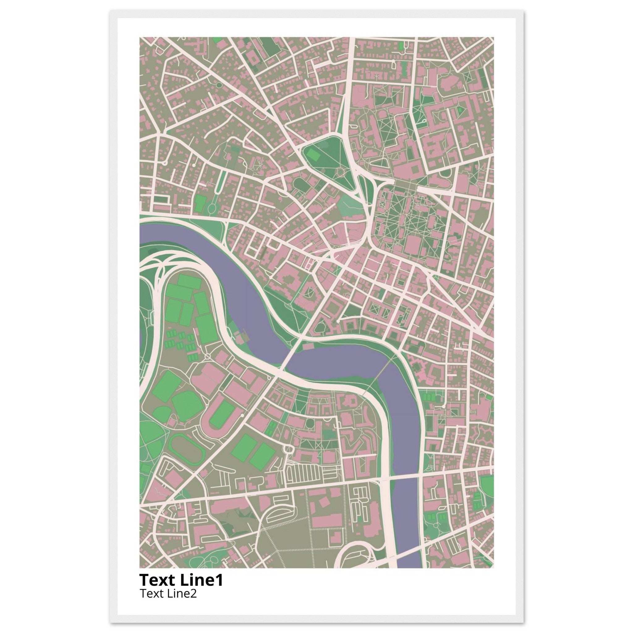 harvard university campus map poster