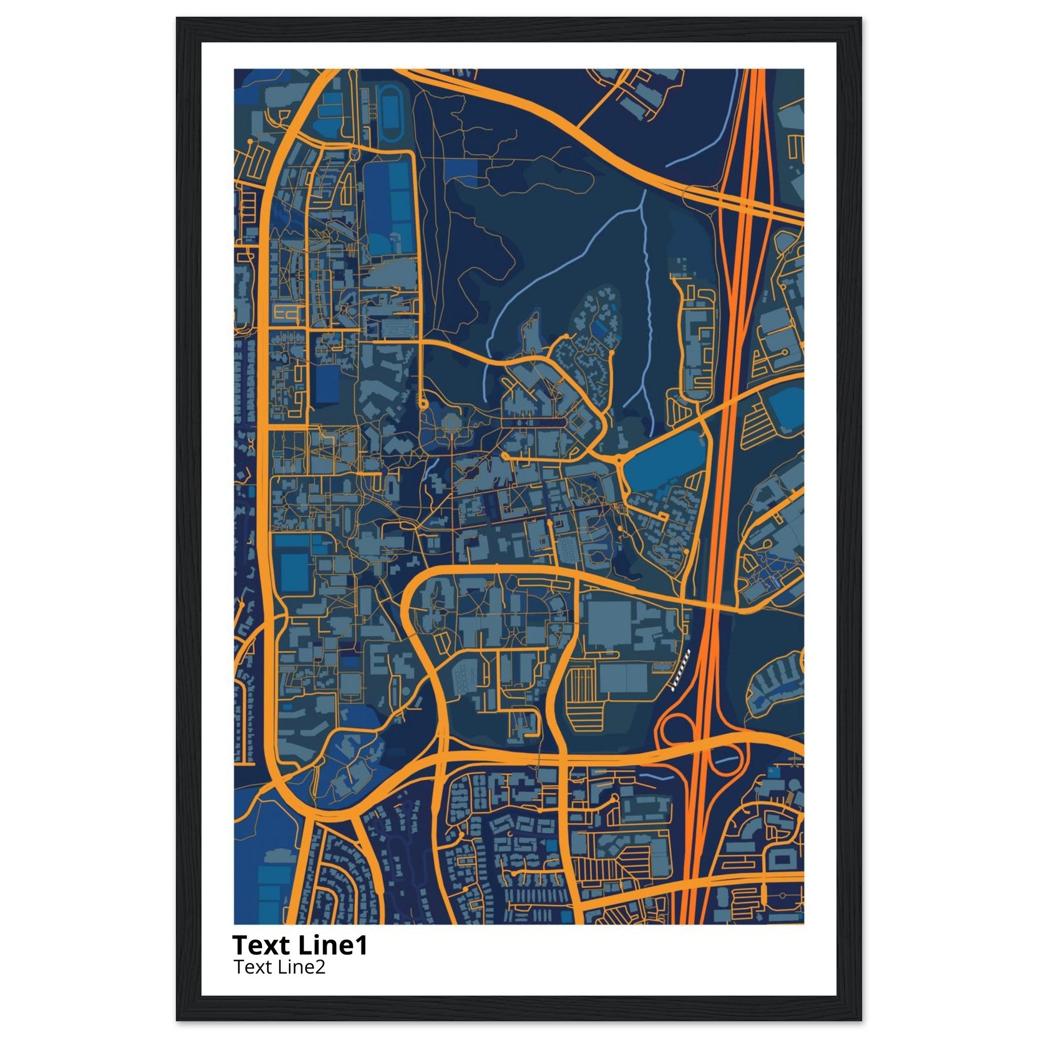 university of california san diego campus map poster