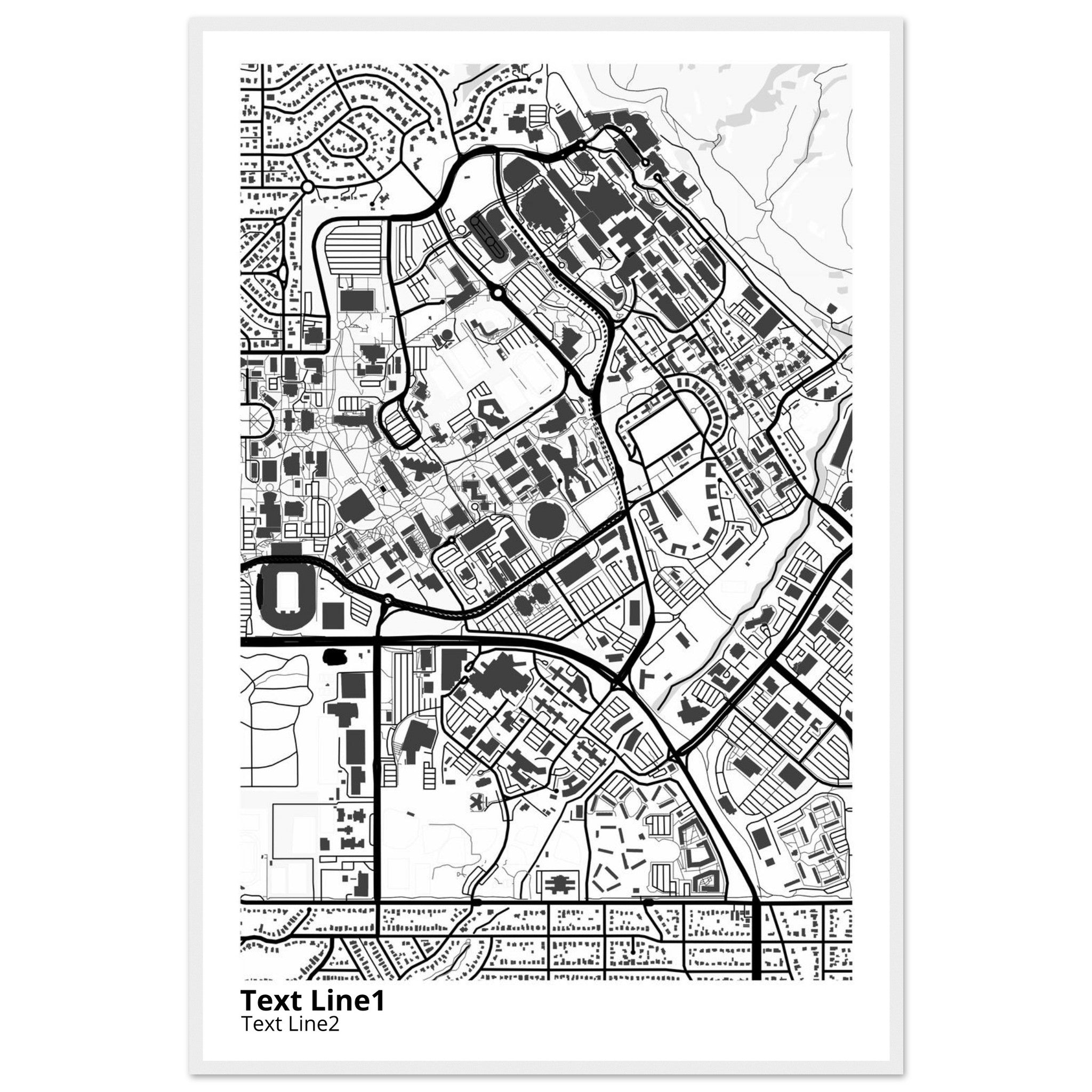 University of Utah Campus Map Poster | Graduation Gift - Ink And Atlas