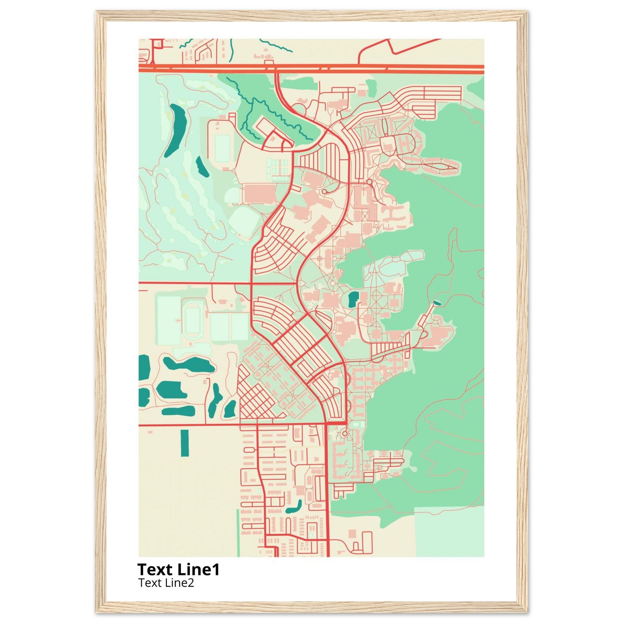 grand valley state university campus map poster