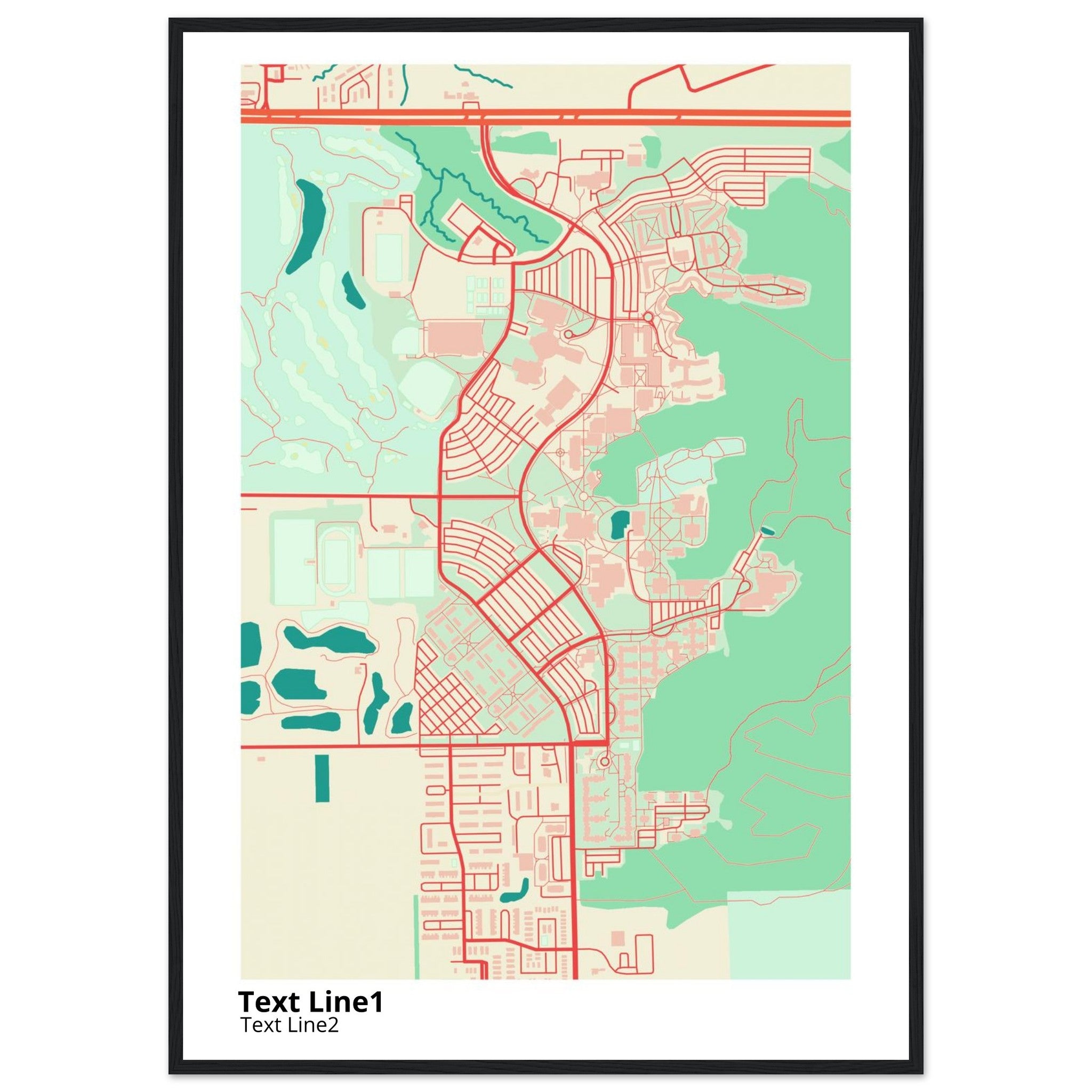 grand valley state university campus map poster