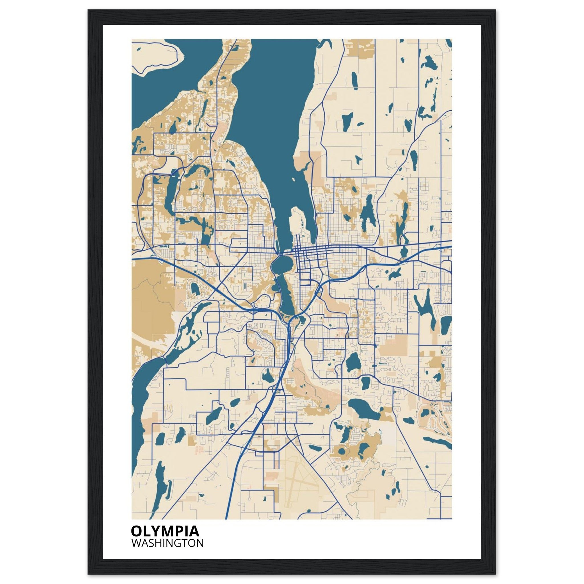 olympia map poster print
