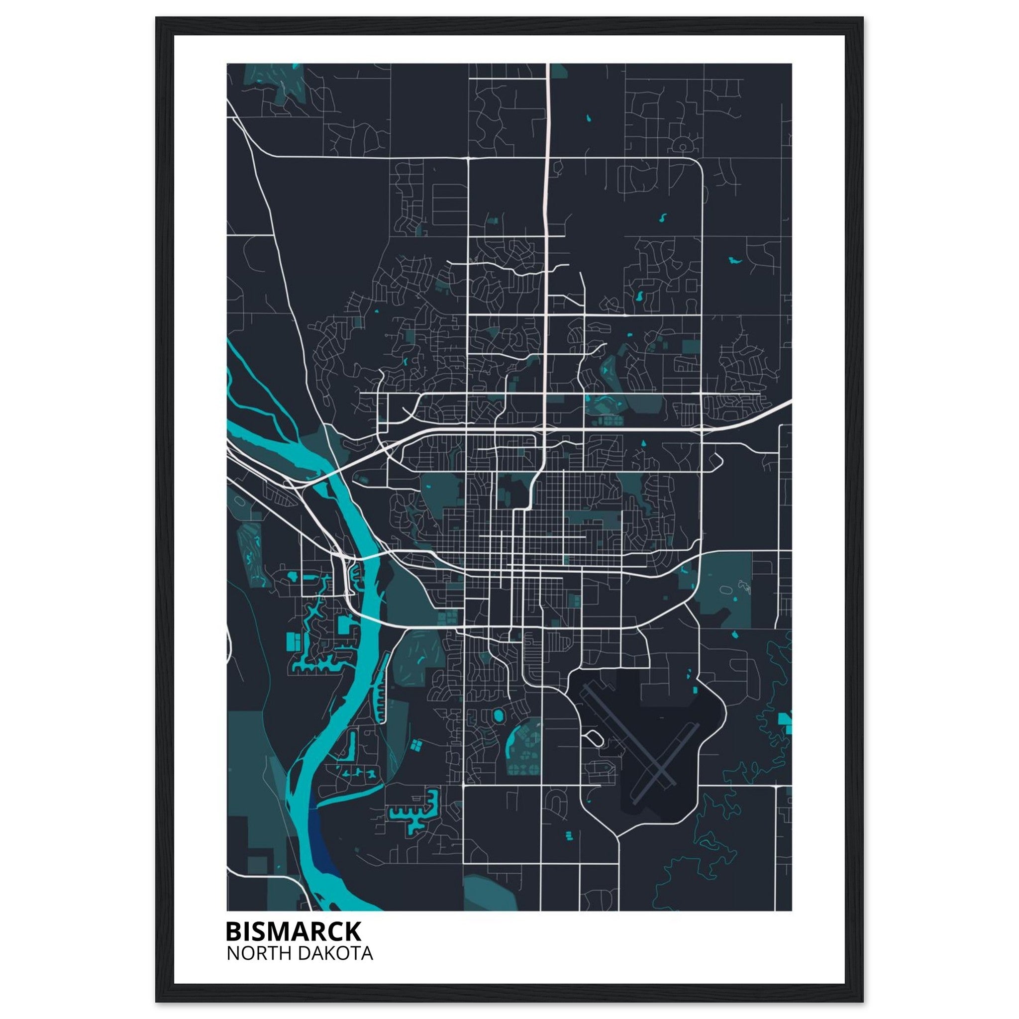 bismark map poster print