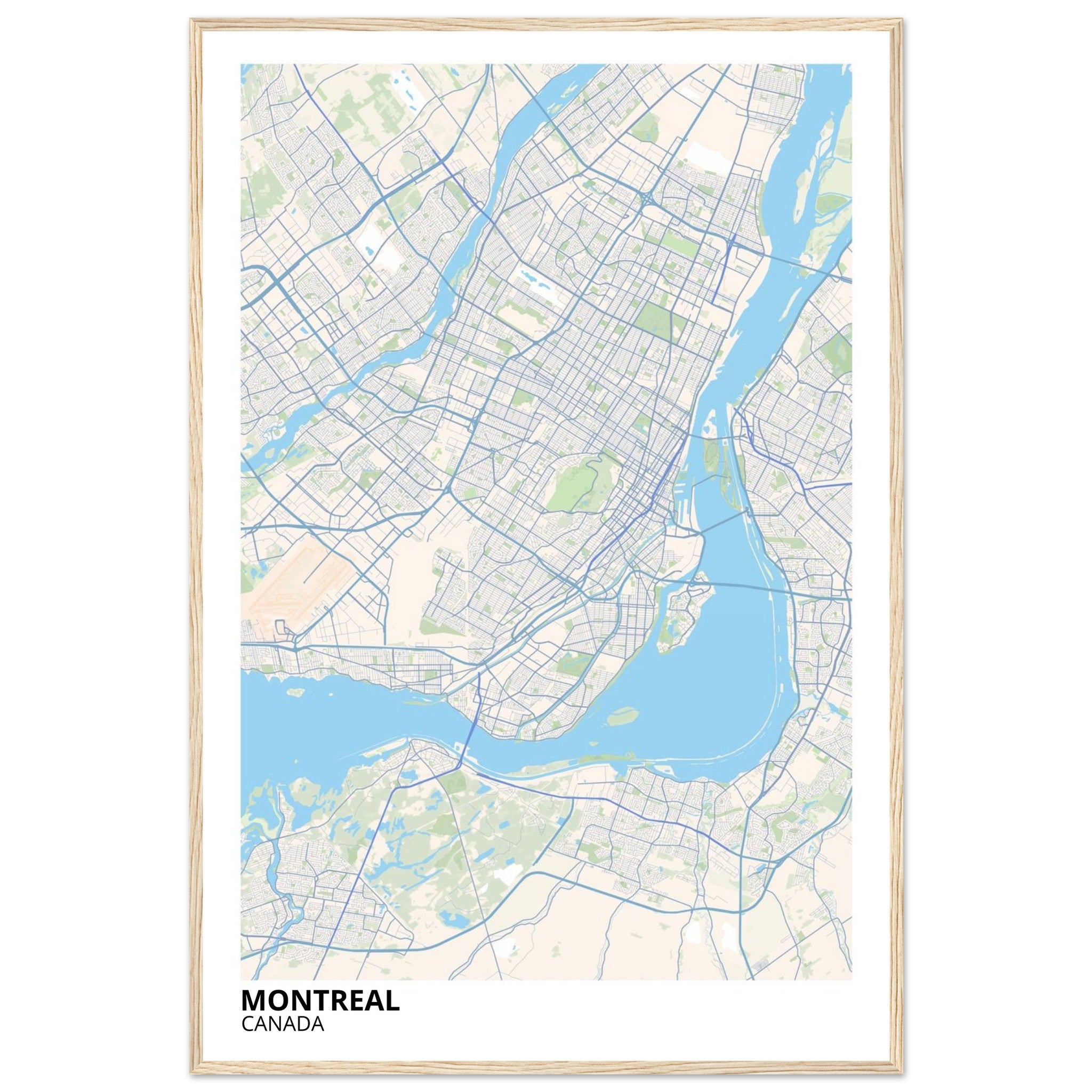 Montreal Canada City Map Poster | Custom Map Art Print - Ink And Atlas