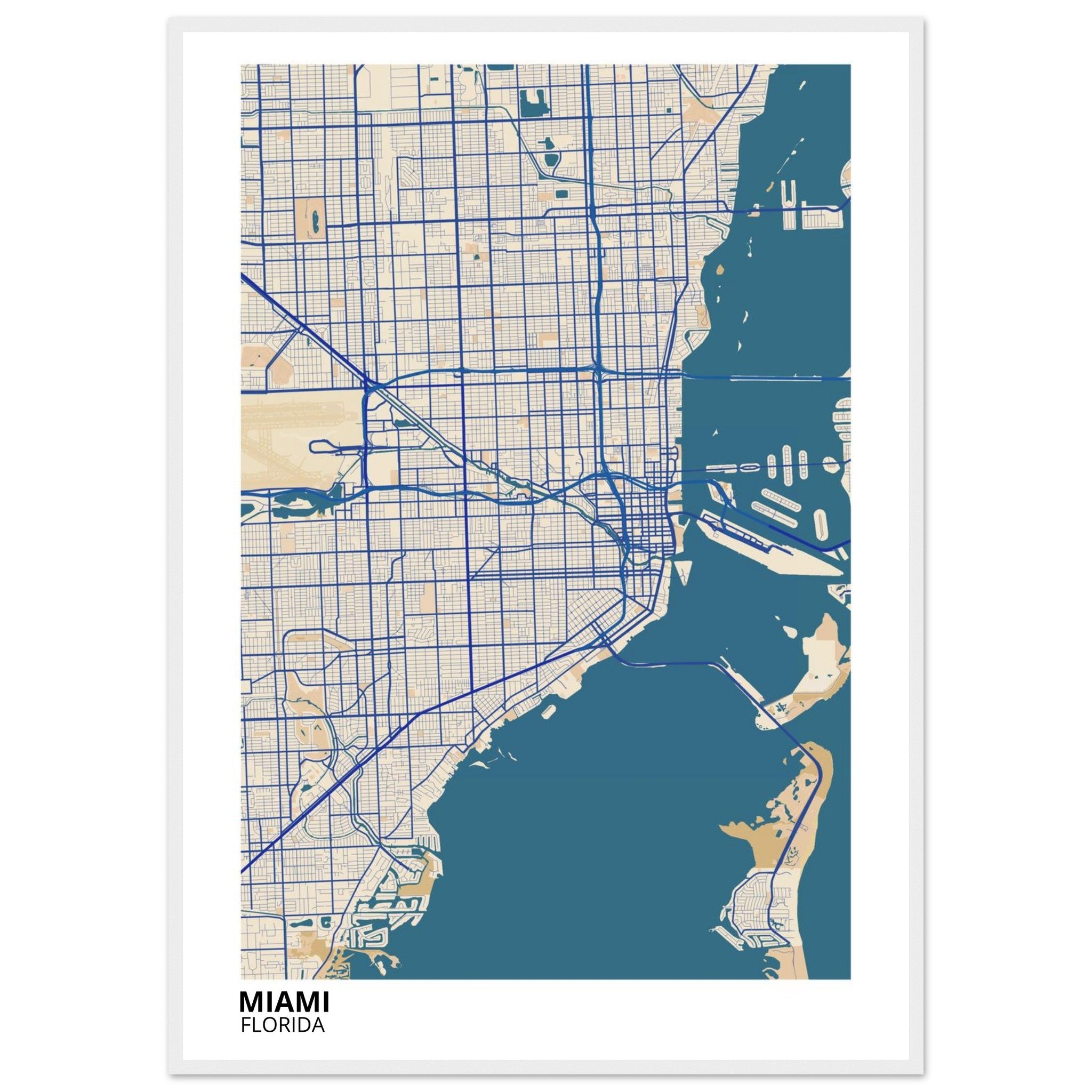 miami modern city map 
