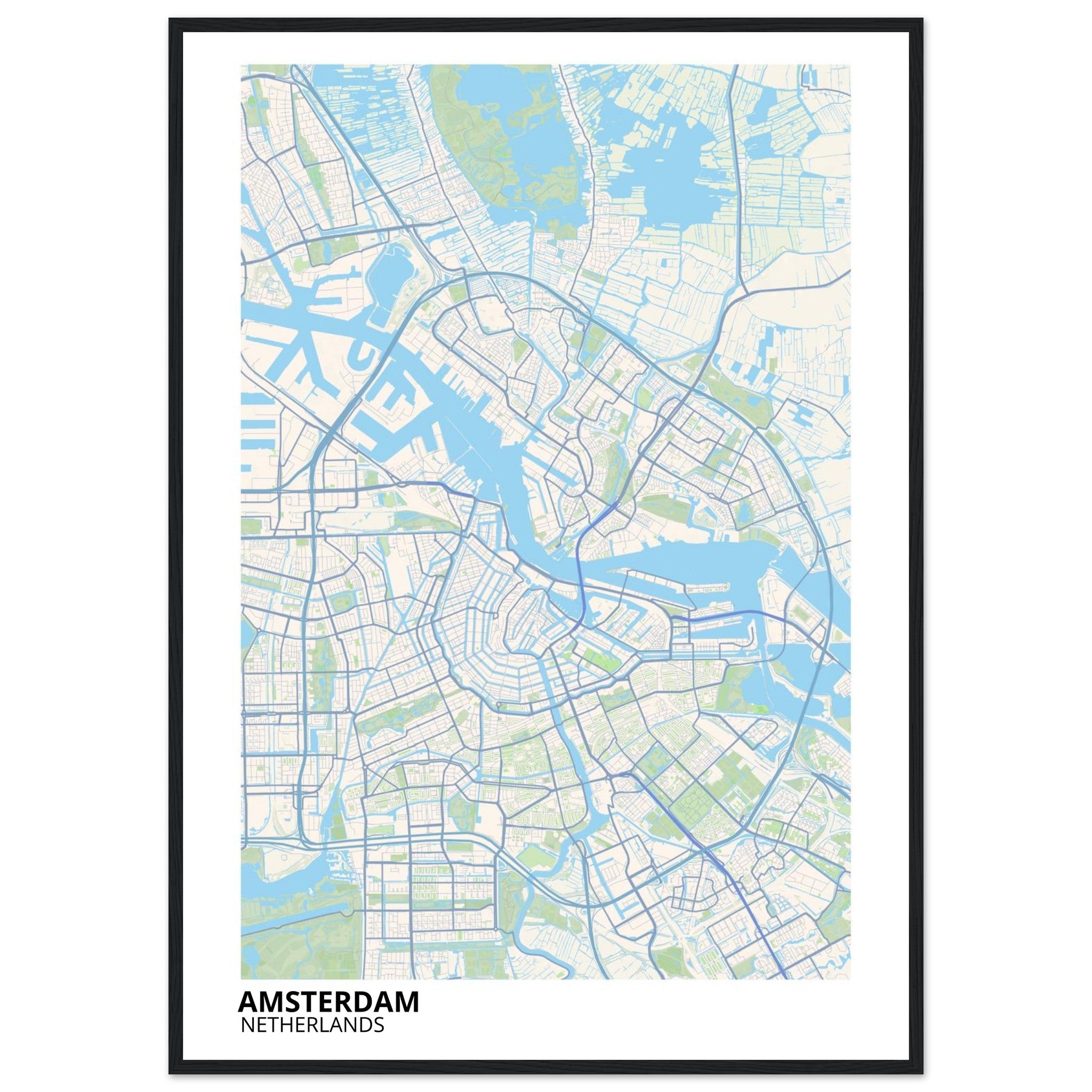 Amsterdam Netherlands City Map Poster | Custom Map Art Print - Ink And Atlas