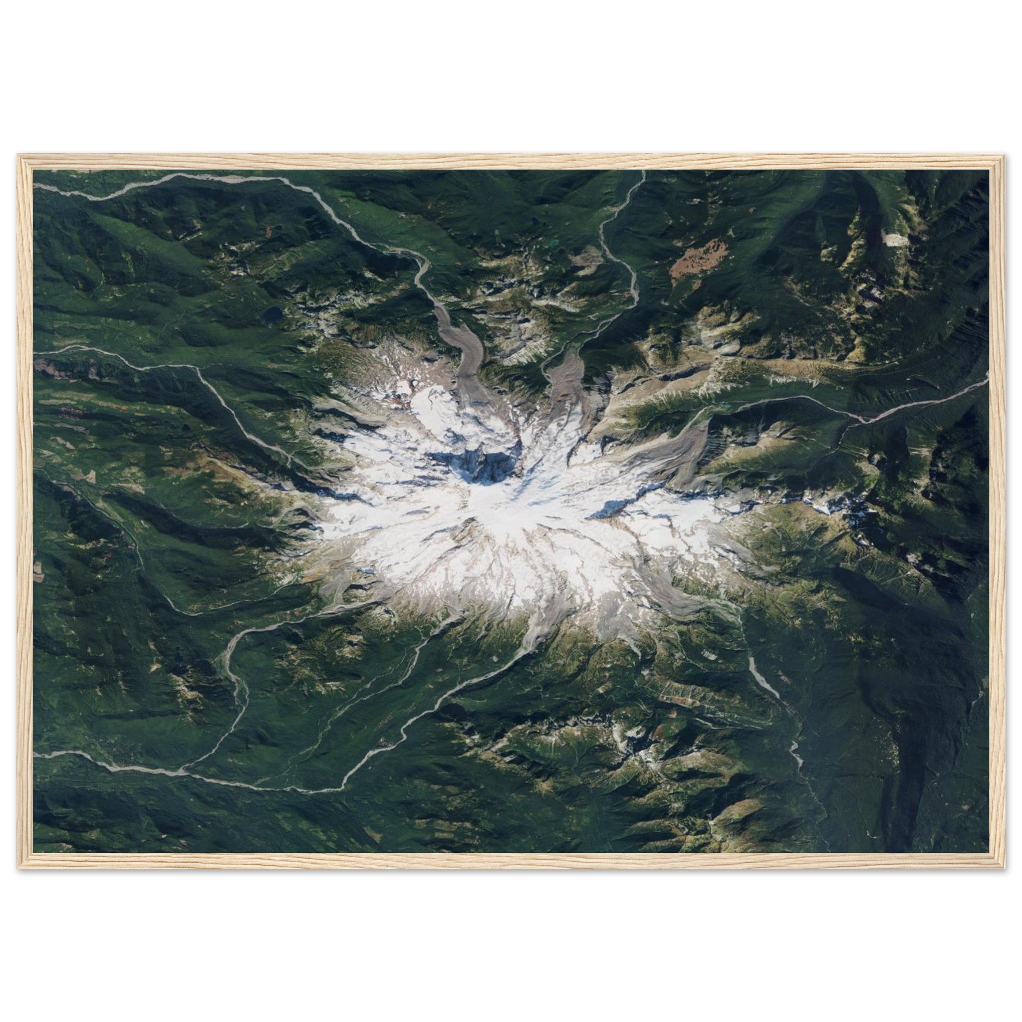 Mount Rainier National Park Natural Earth Print - Ink And Atlas