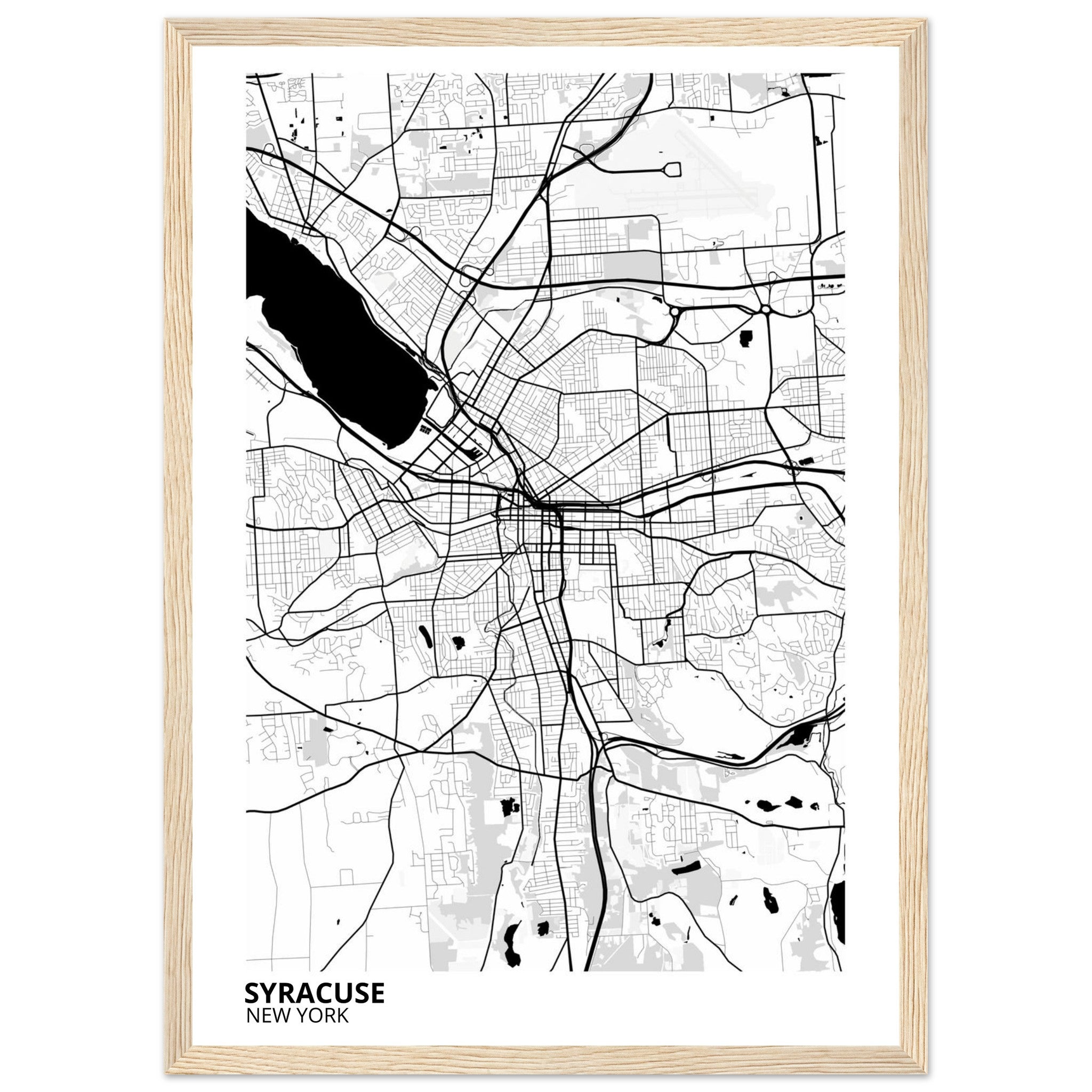 Syracuse New York City Map Poster | Custom Map Art Print - Ink And Atlas