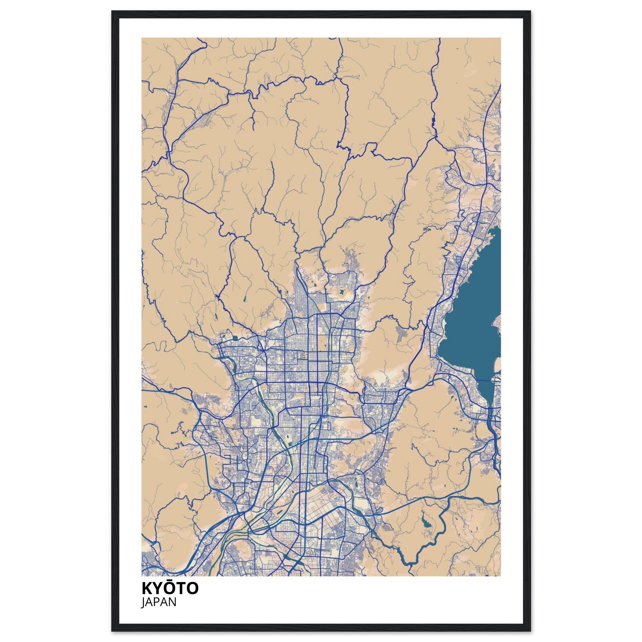 Kyoto Japan City Map Poster | Custom Map Art Print - Ink And Atlas