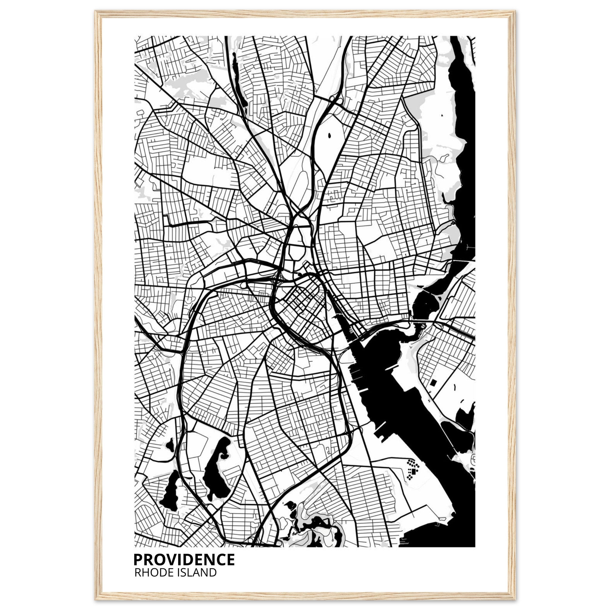 providence map poster print