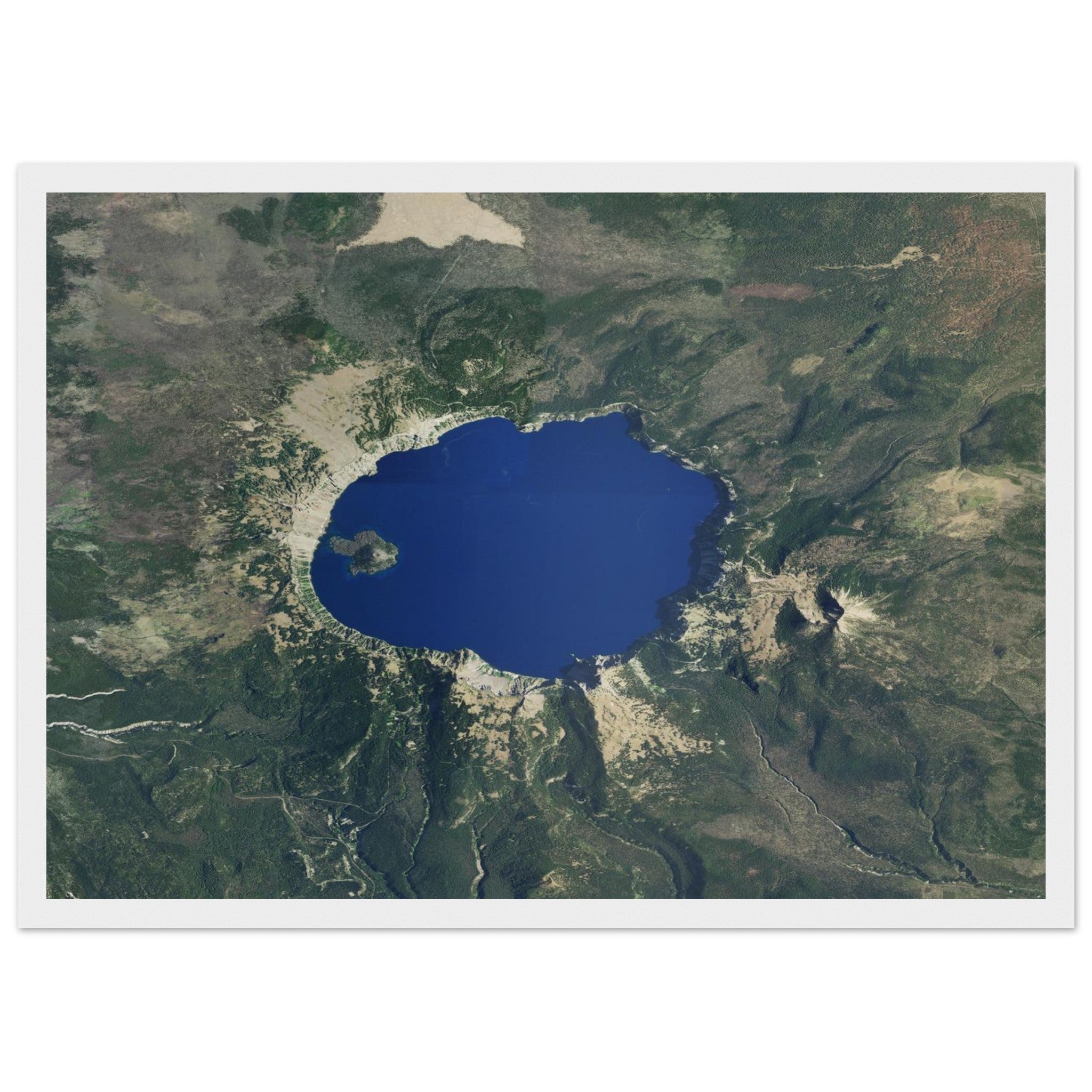 Crater Lake National Park Natural Earth Print - Ink And Atlas