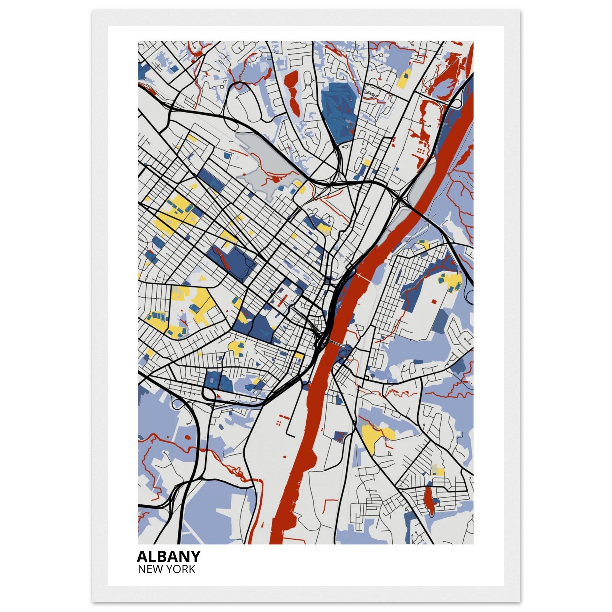 albany map poster print