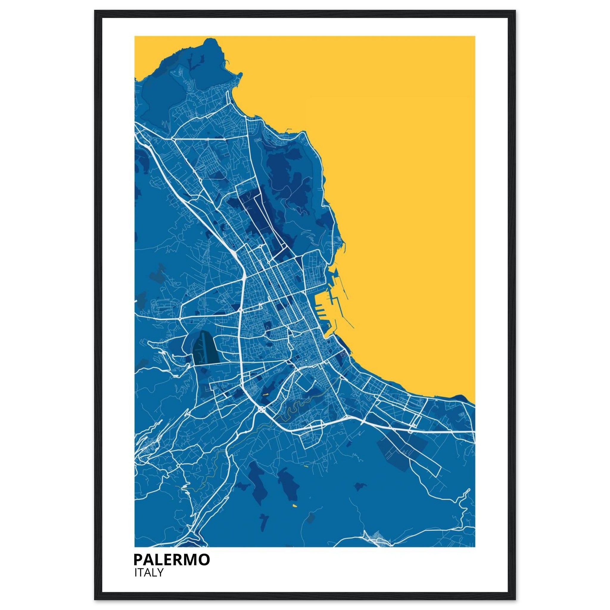 Palermo Italy City Map Poster | Custom Map Art Print - Ink And Atlas