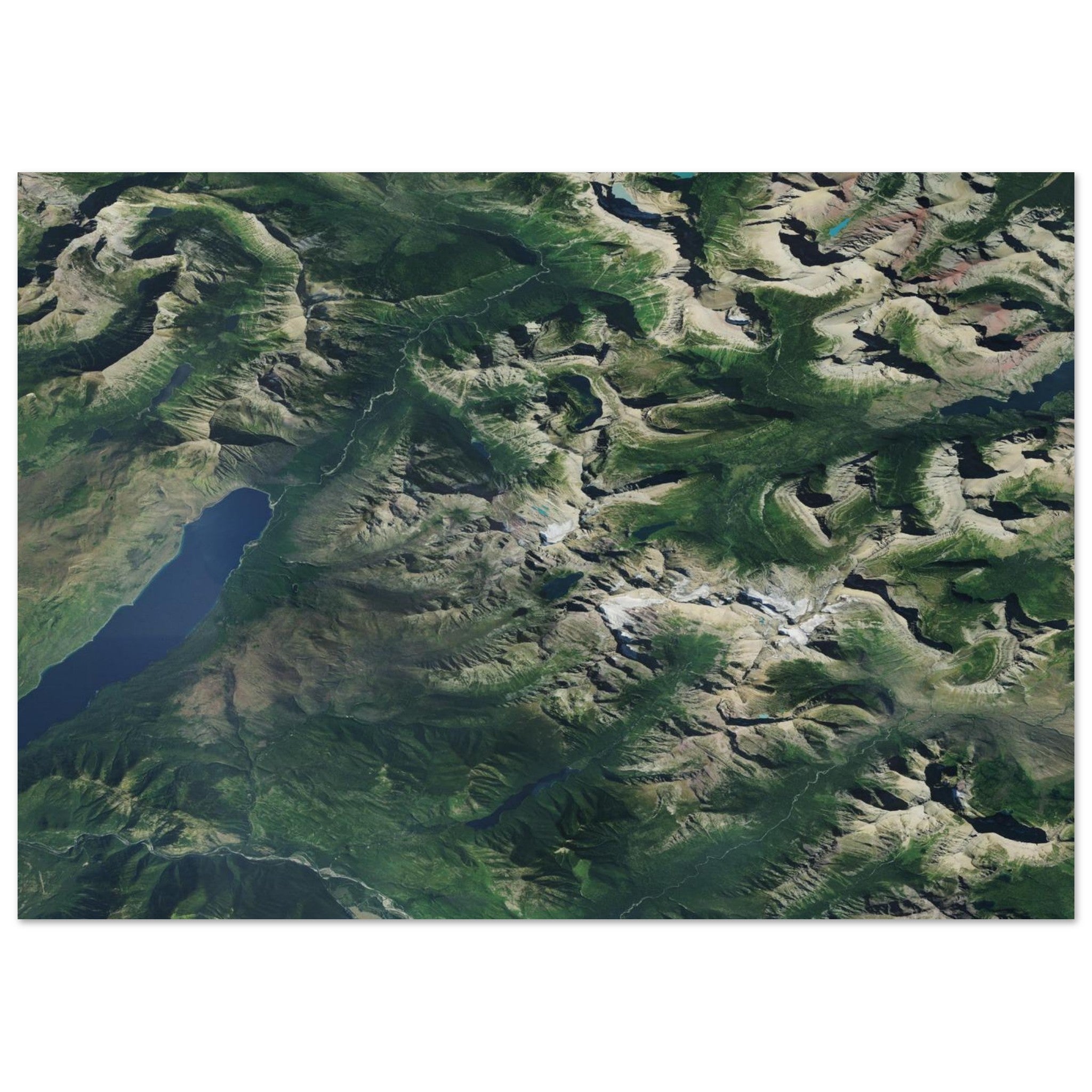 Glacier National Park Natural Earth Print - Ink And Atlas