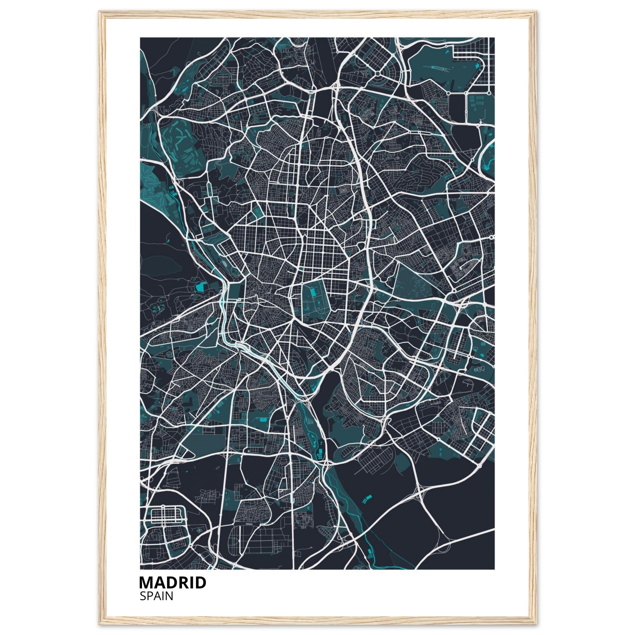 Madrid Spain City Map Poster | Custom Map Art Print - Ink And Atlas