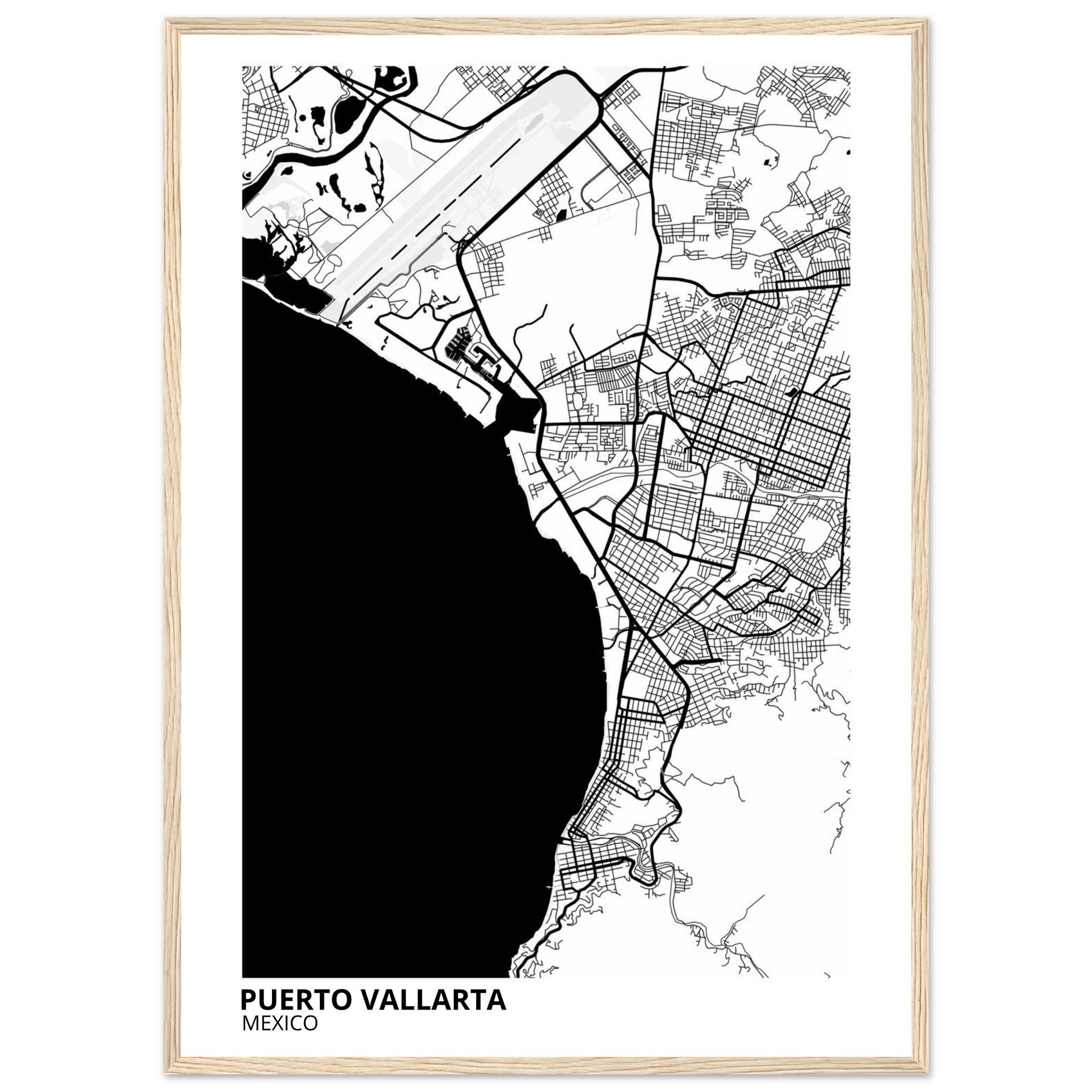 Puerto Vallarta City Map Poster | Custom Map Art Print - Ink And Atlas