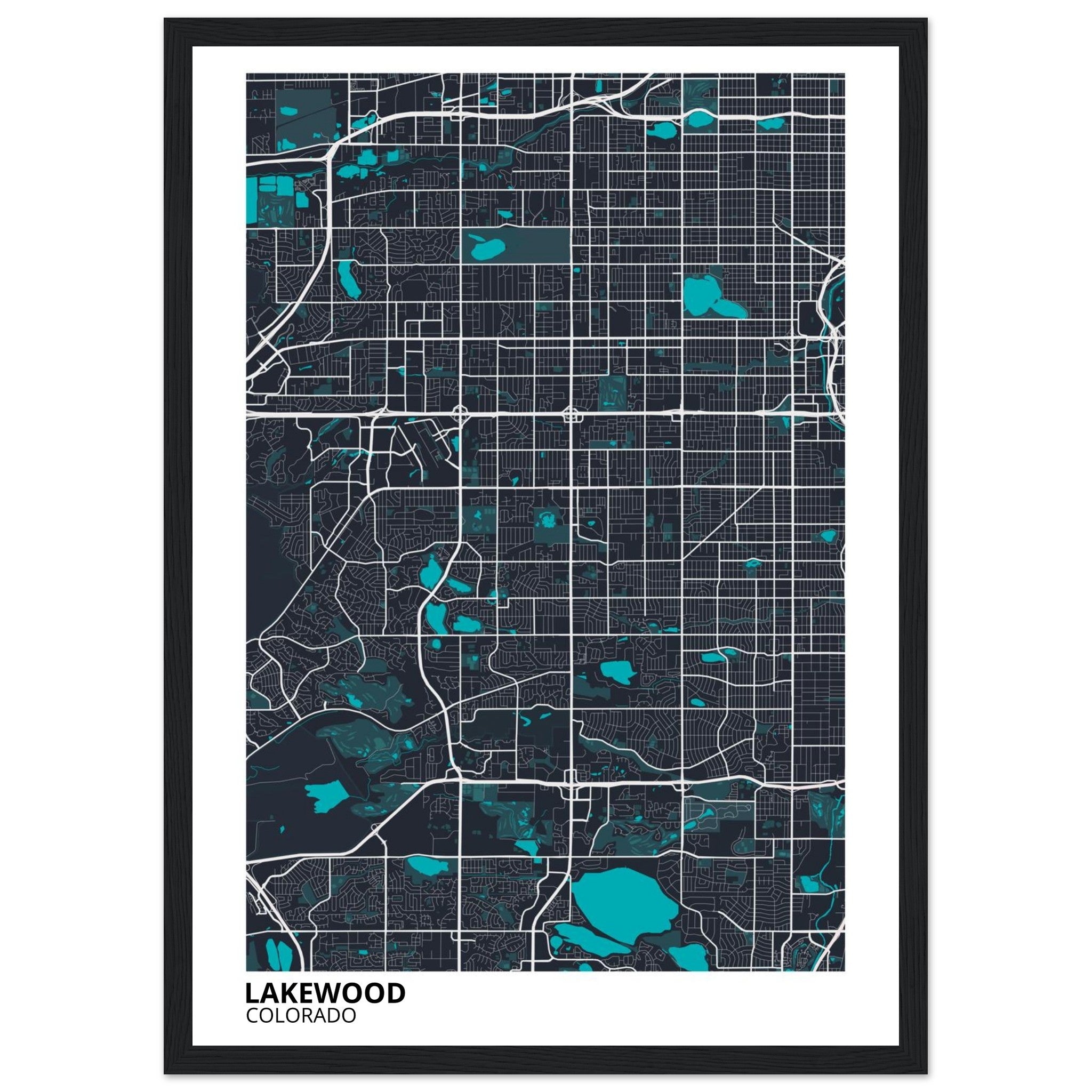 Lakewood Colorado City Map Poster | Custom Map Art Print - Ink And Atlas