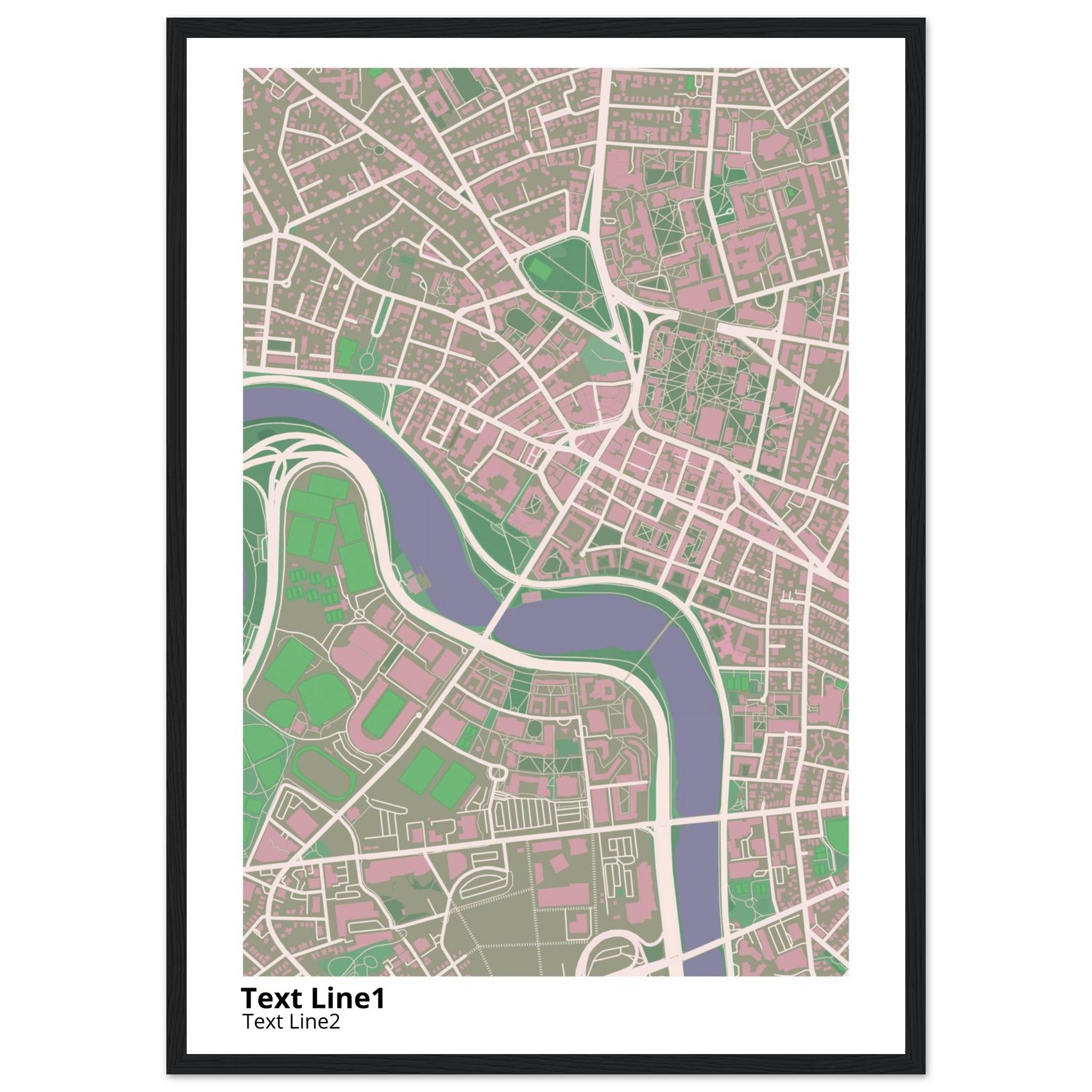 harvard university campus map poster