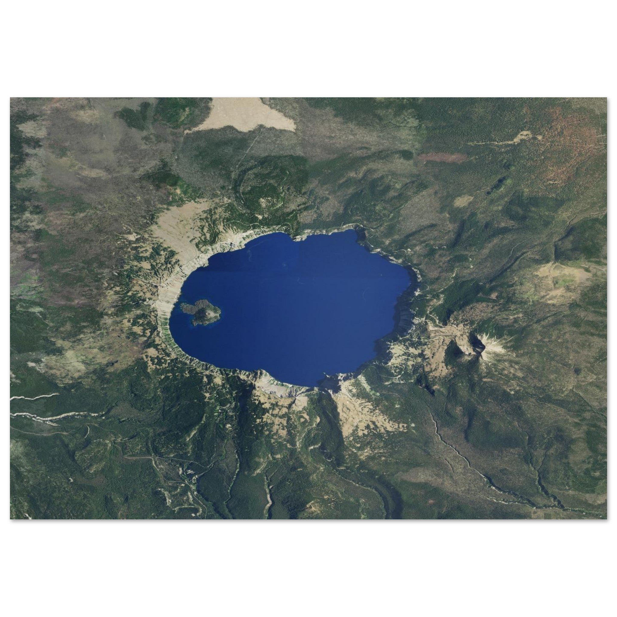 Crater Lake National Park Natural Earth Print - Ink And Atlas