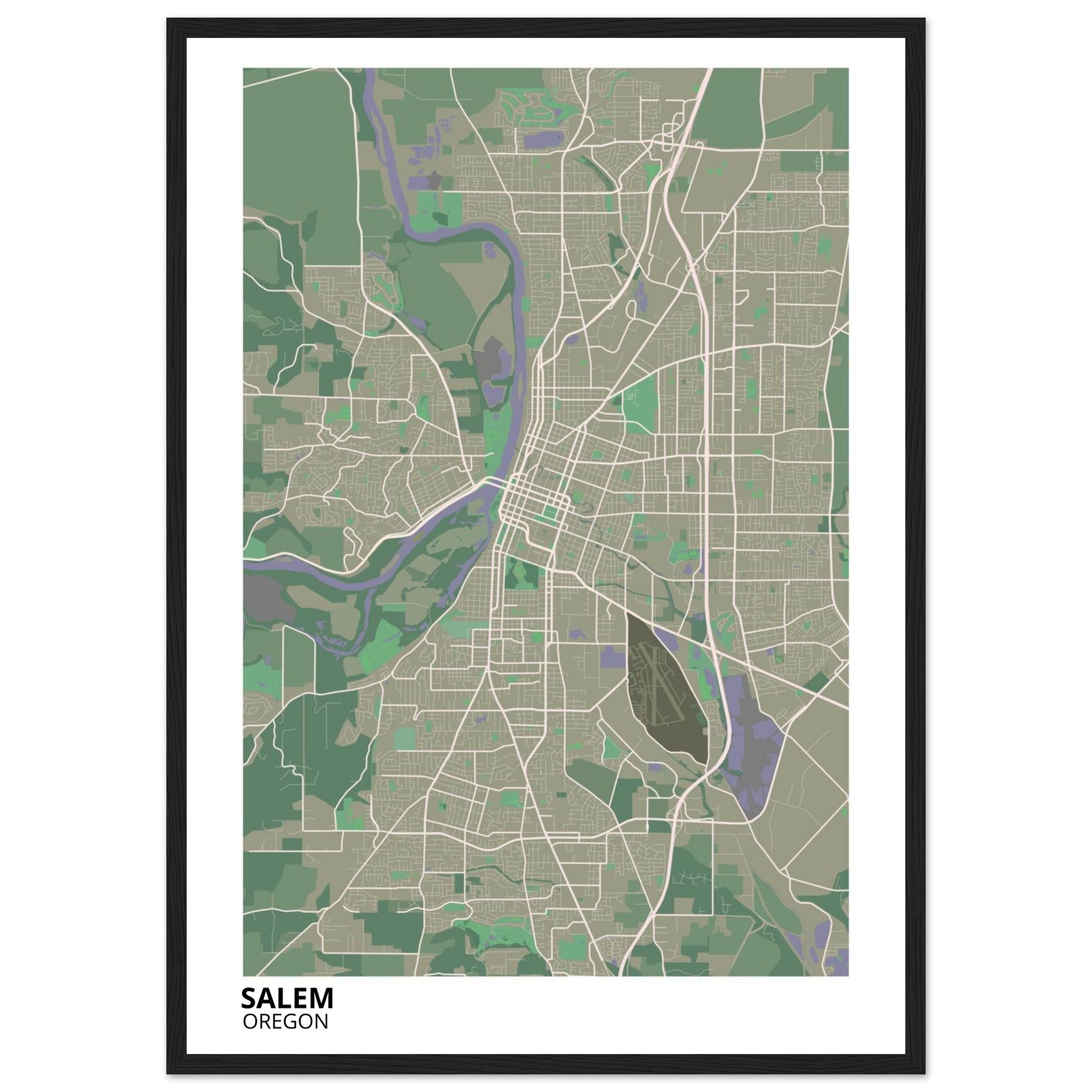 salem map poster print