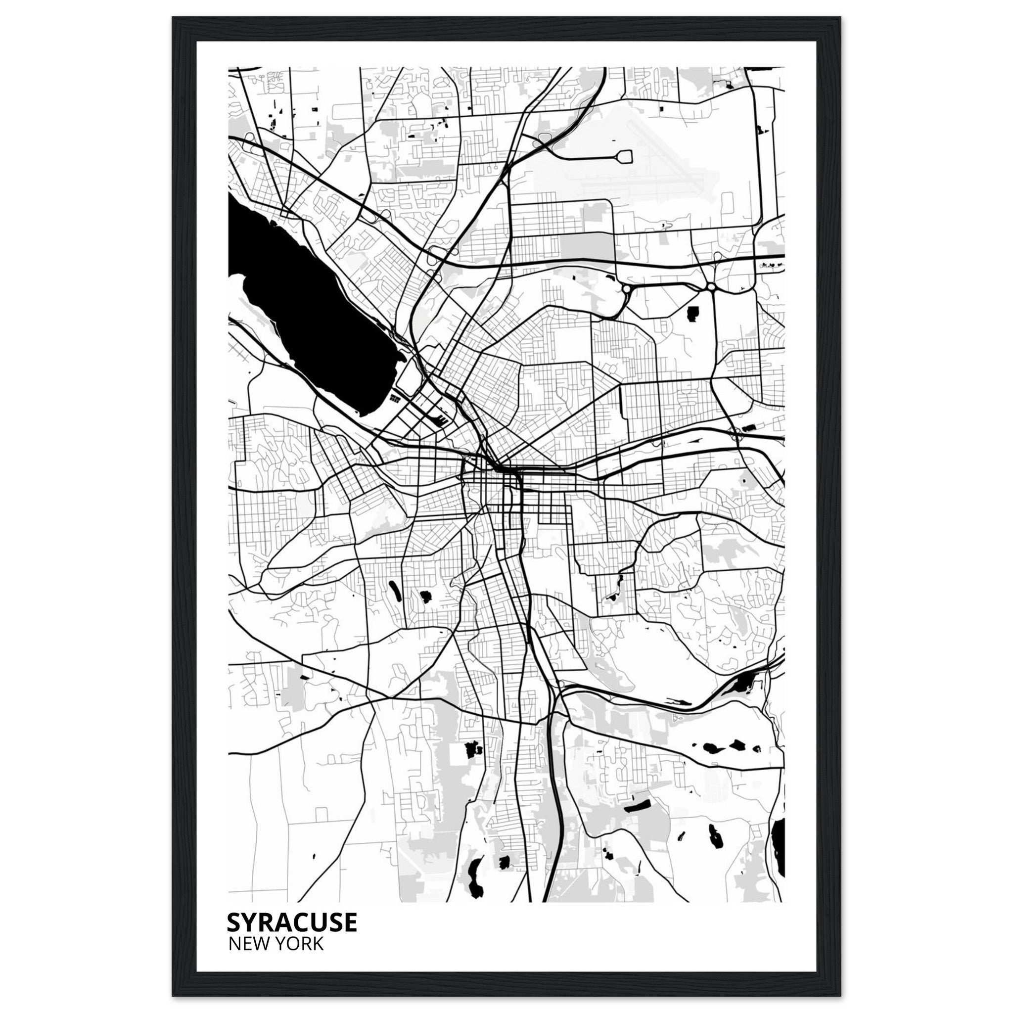 Syracuse New York City Map Poster | Custom Map Art Print - Ink And Atlas