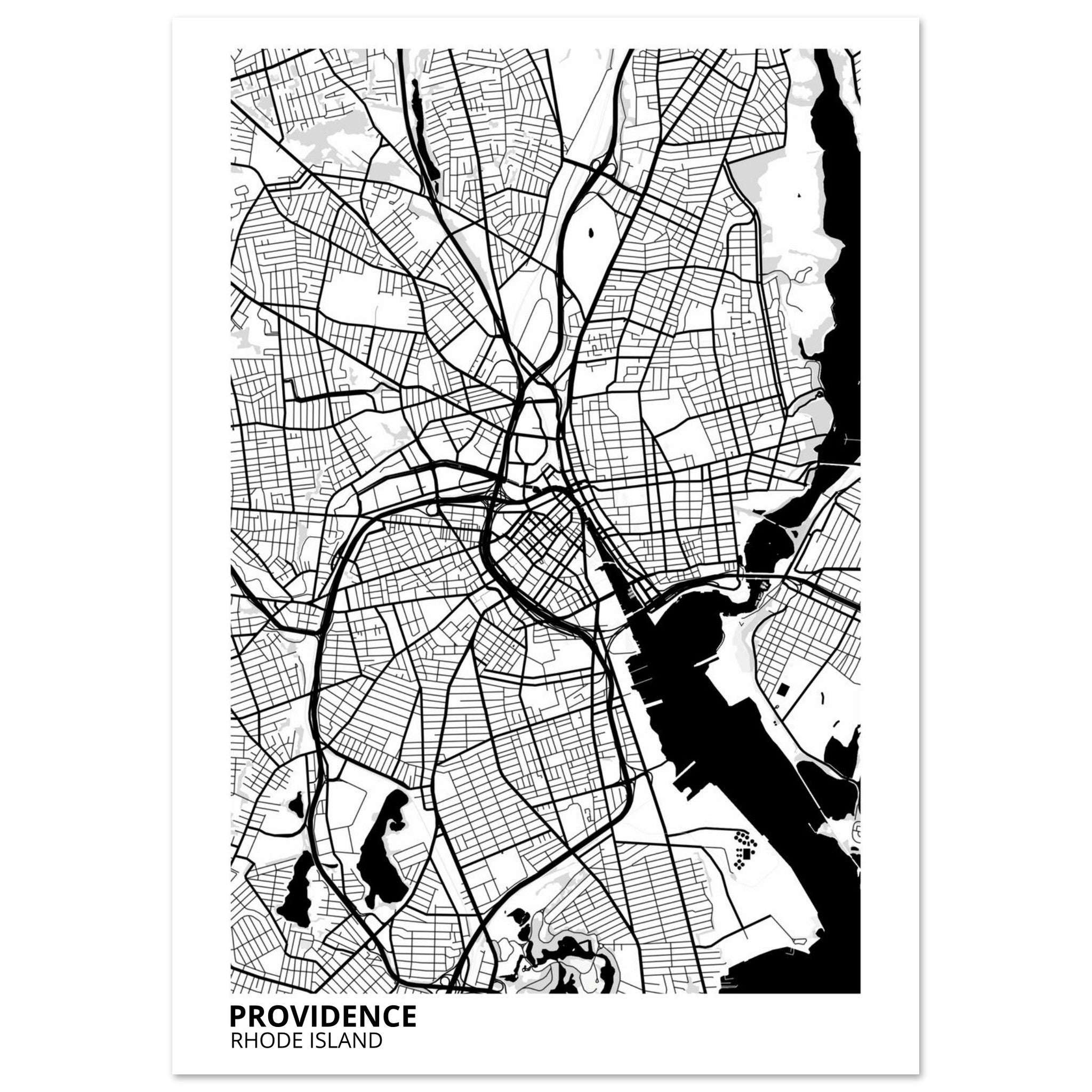 providence map poster print