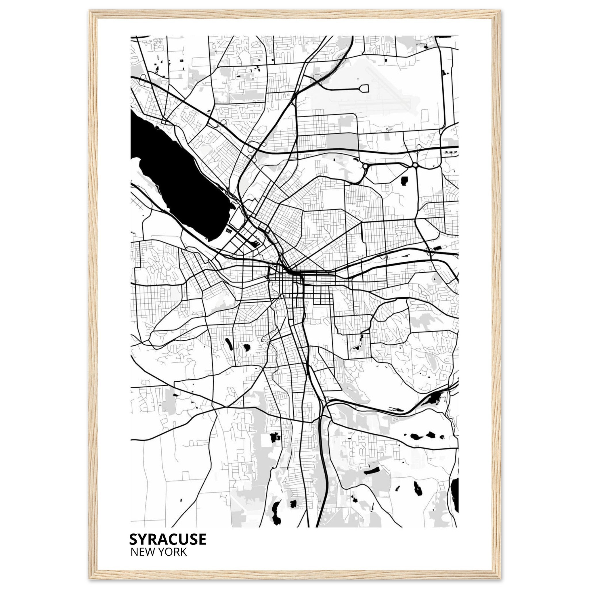 Syracuse New York City Map Poster | Custom Map Art Print - Ink And Atlas