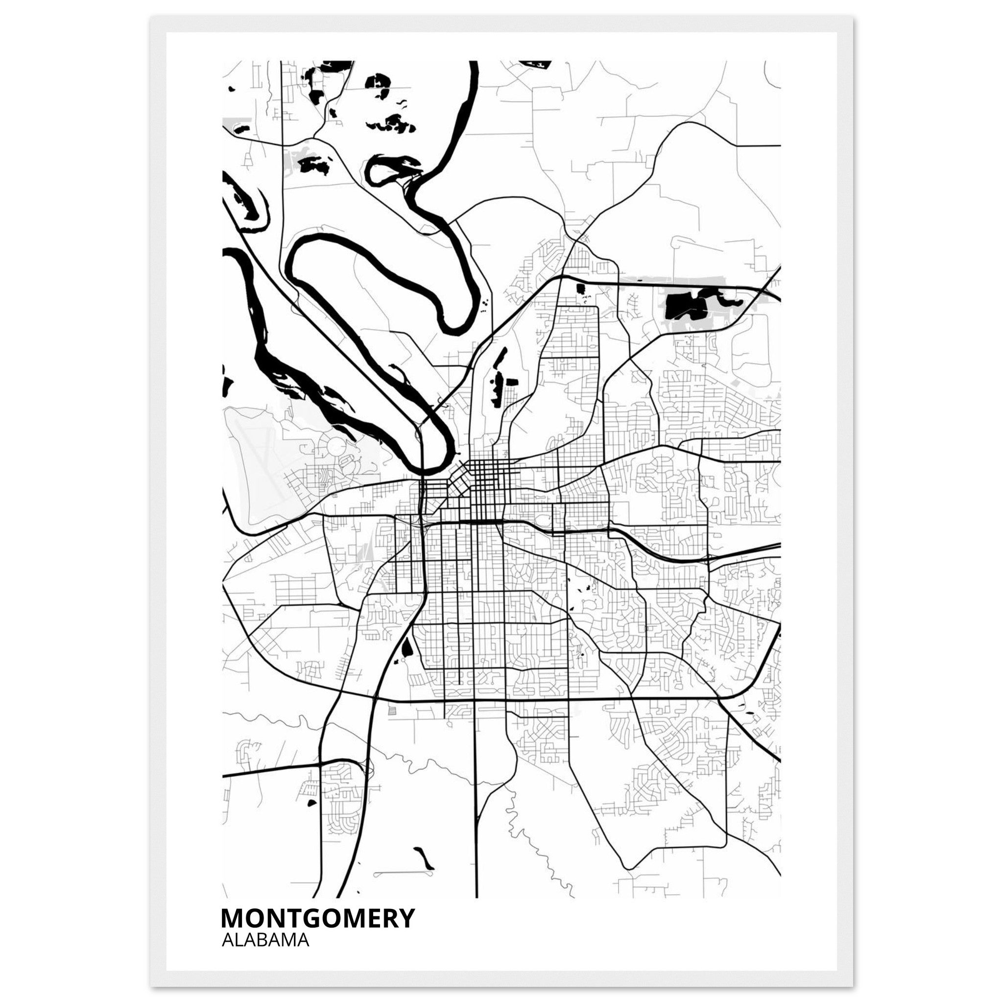 montgomery map poster print