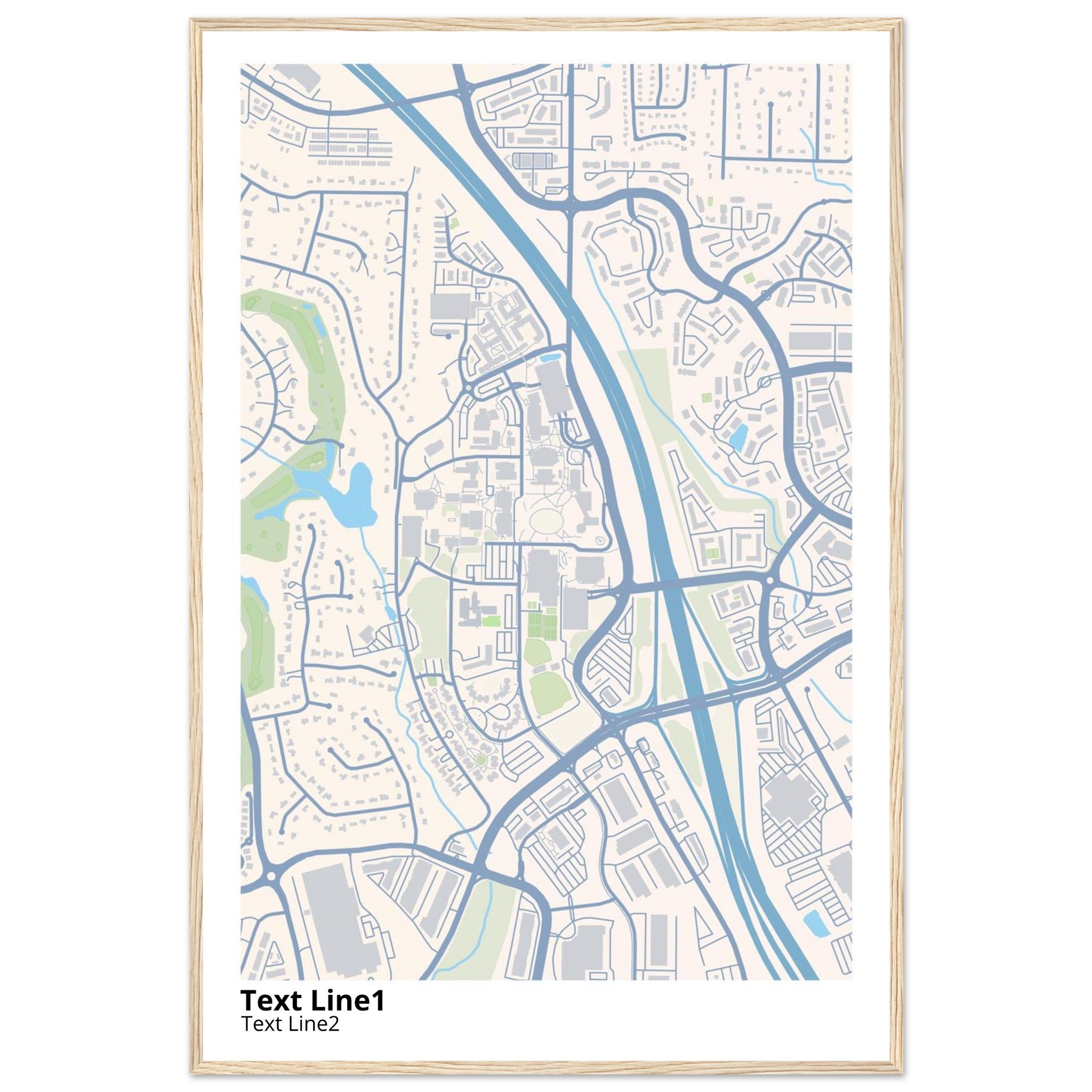 kennesaw state university georgia modern campus map print