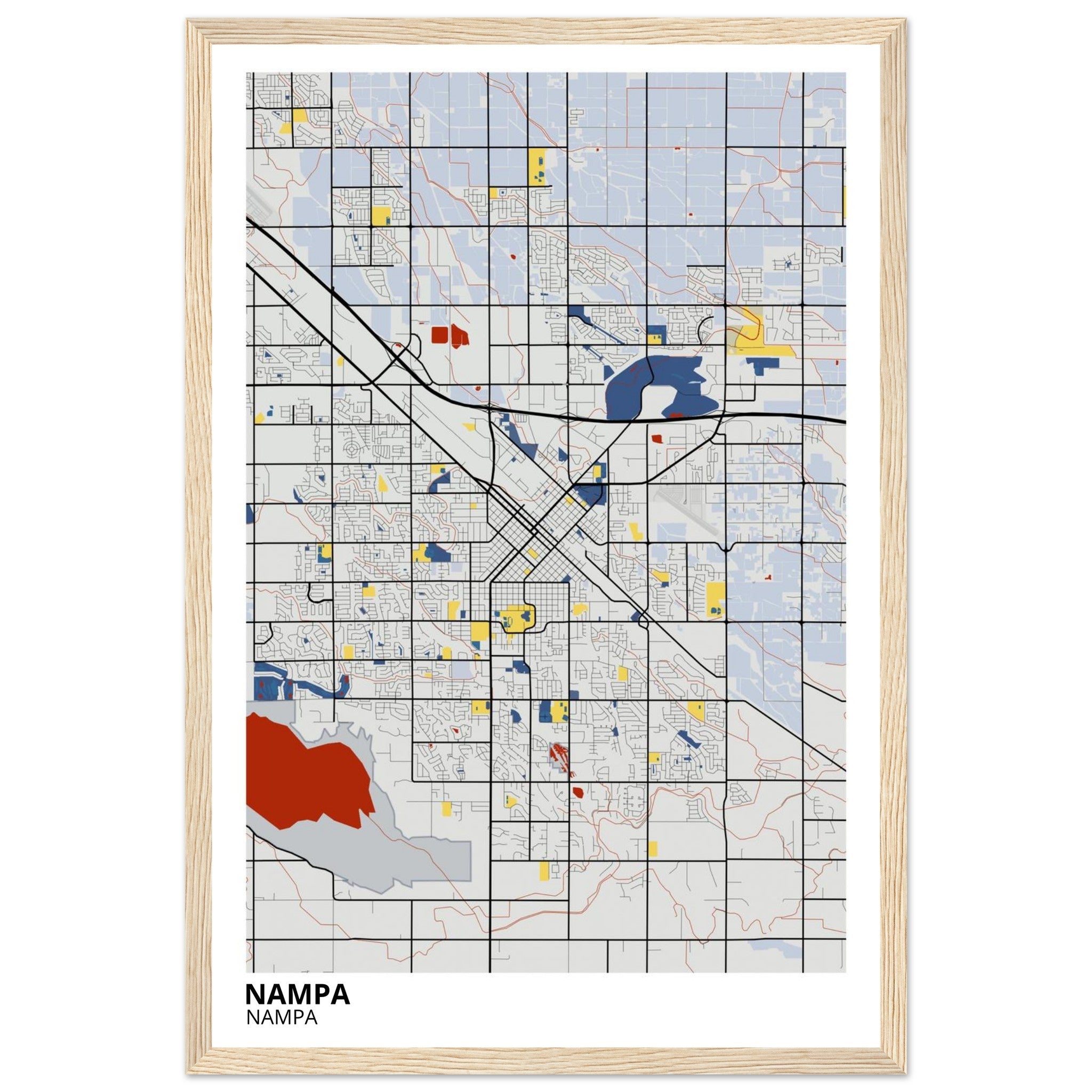 Nampa Idaho City Map Poster | Custom Map Art Print - Ink And Atlas