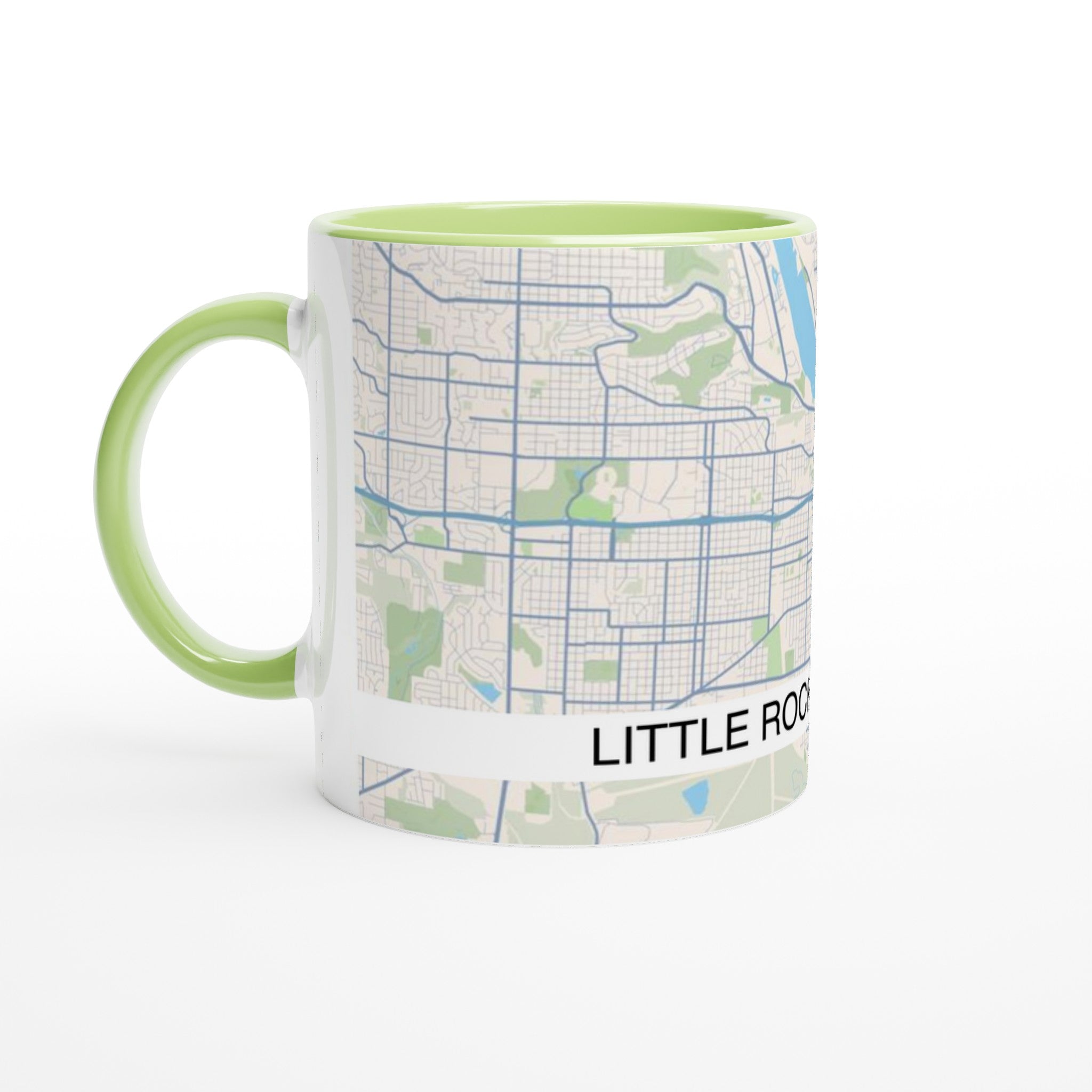 Little Rock Arkansas Modern City Map Mug (11oz) - Ink And Atlas