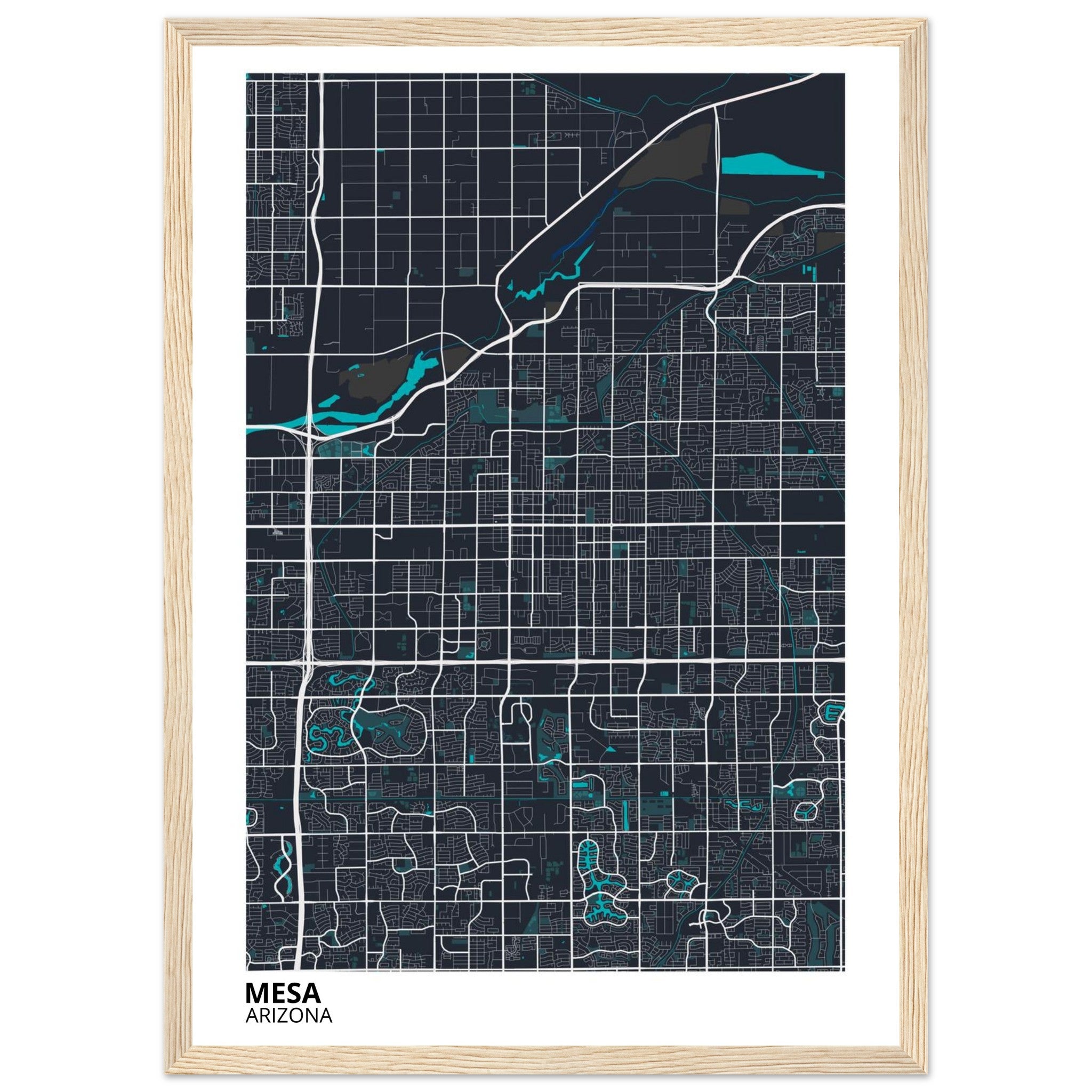 mesa map poster print