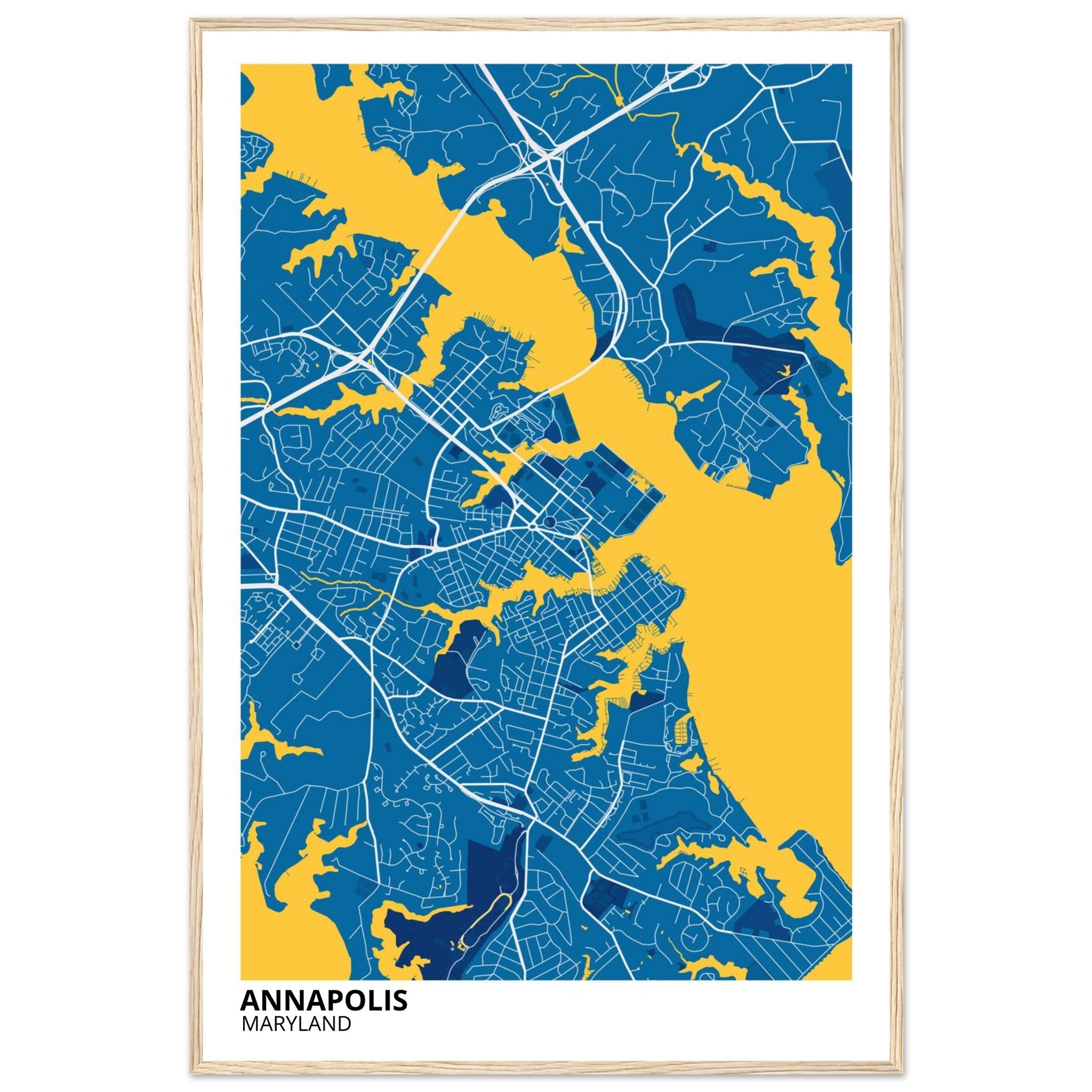 annapolis map poster print