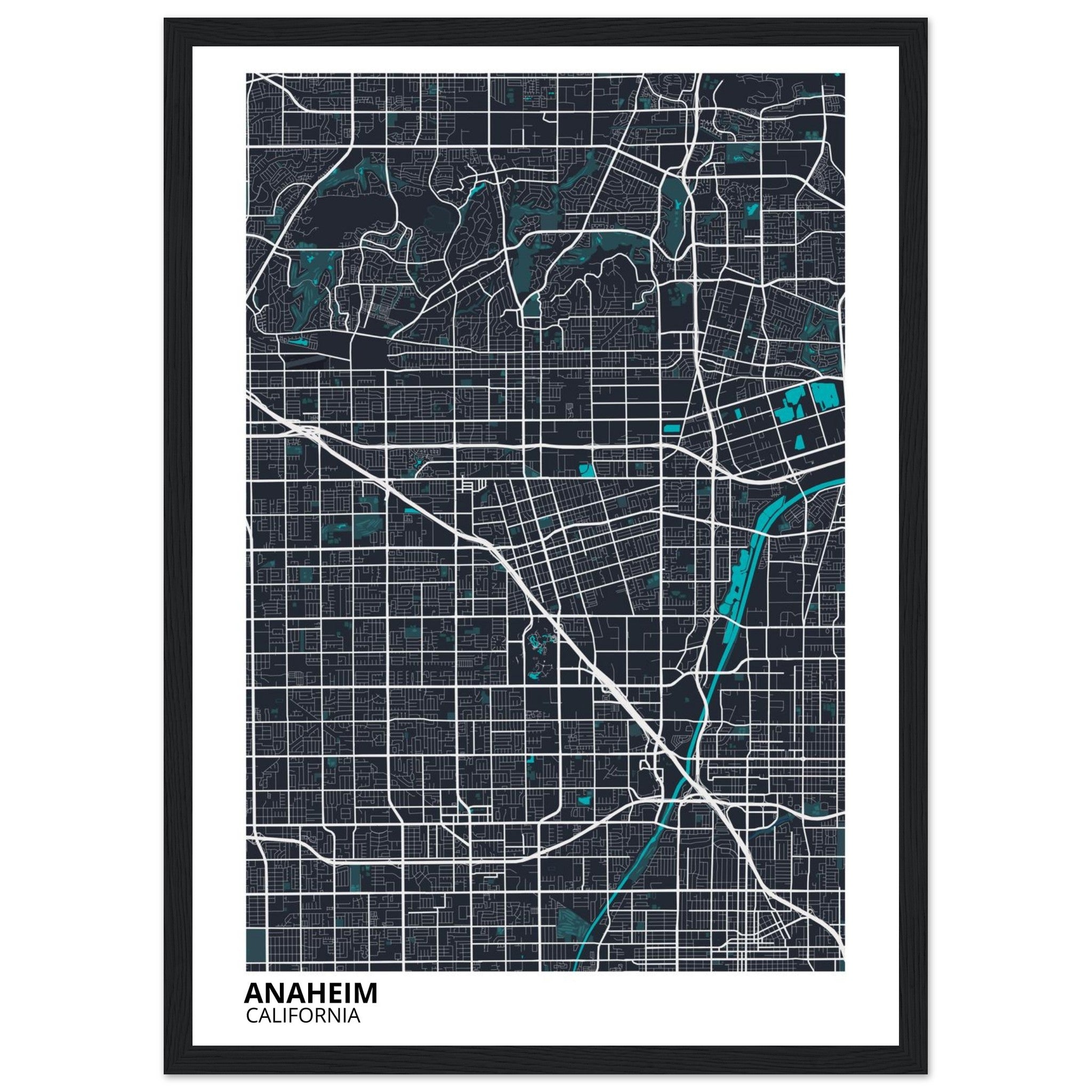 Anaheim California City Map Poster | Custom Map Art Print - Ink And Atlas