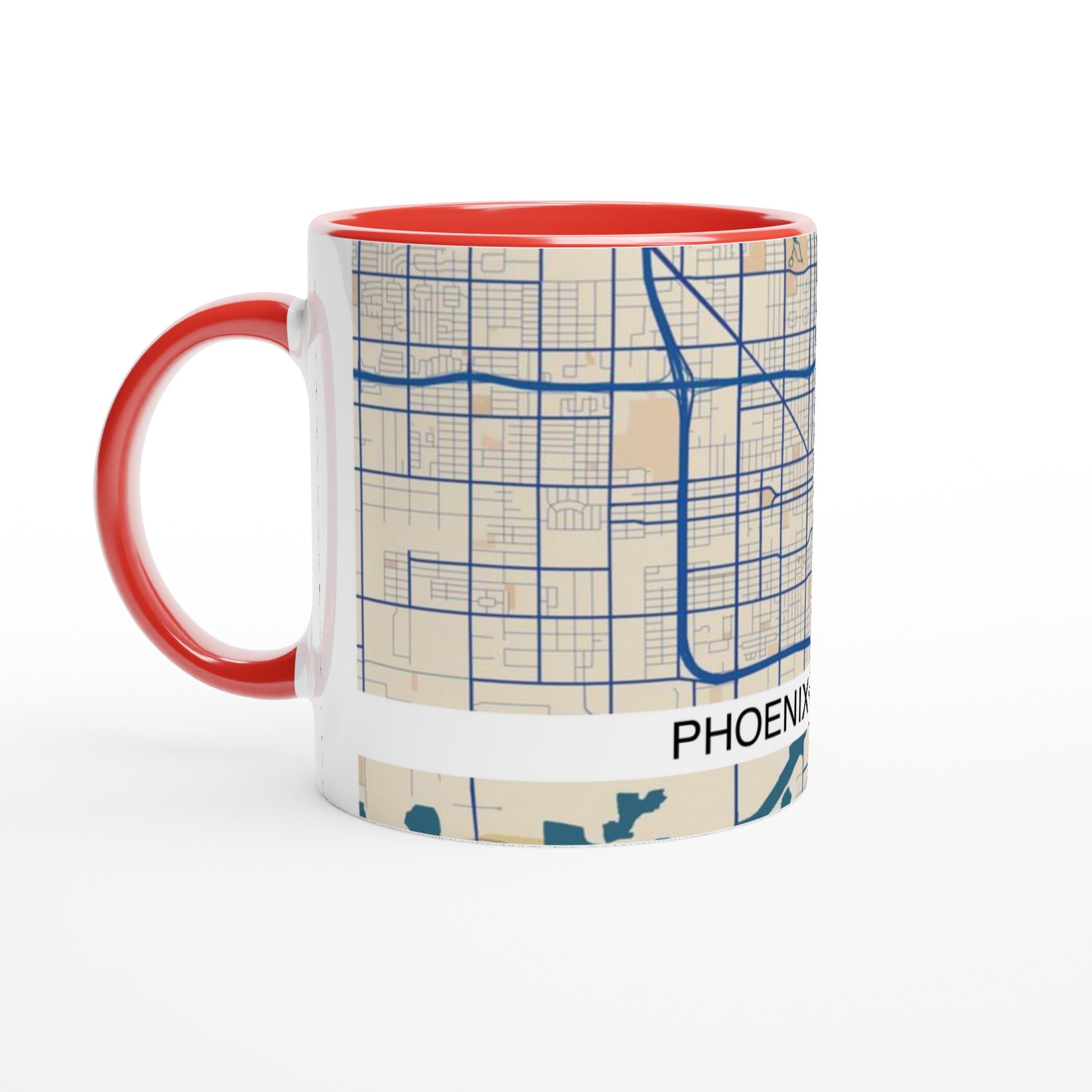 phoenix airzona modern city map mug 11oz