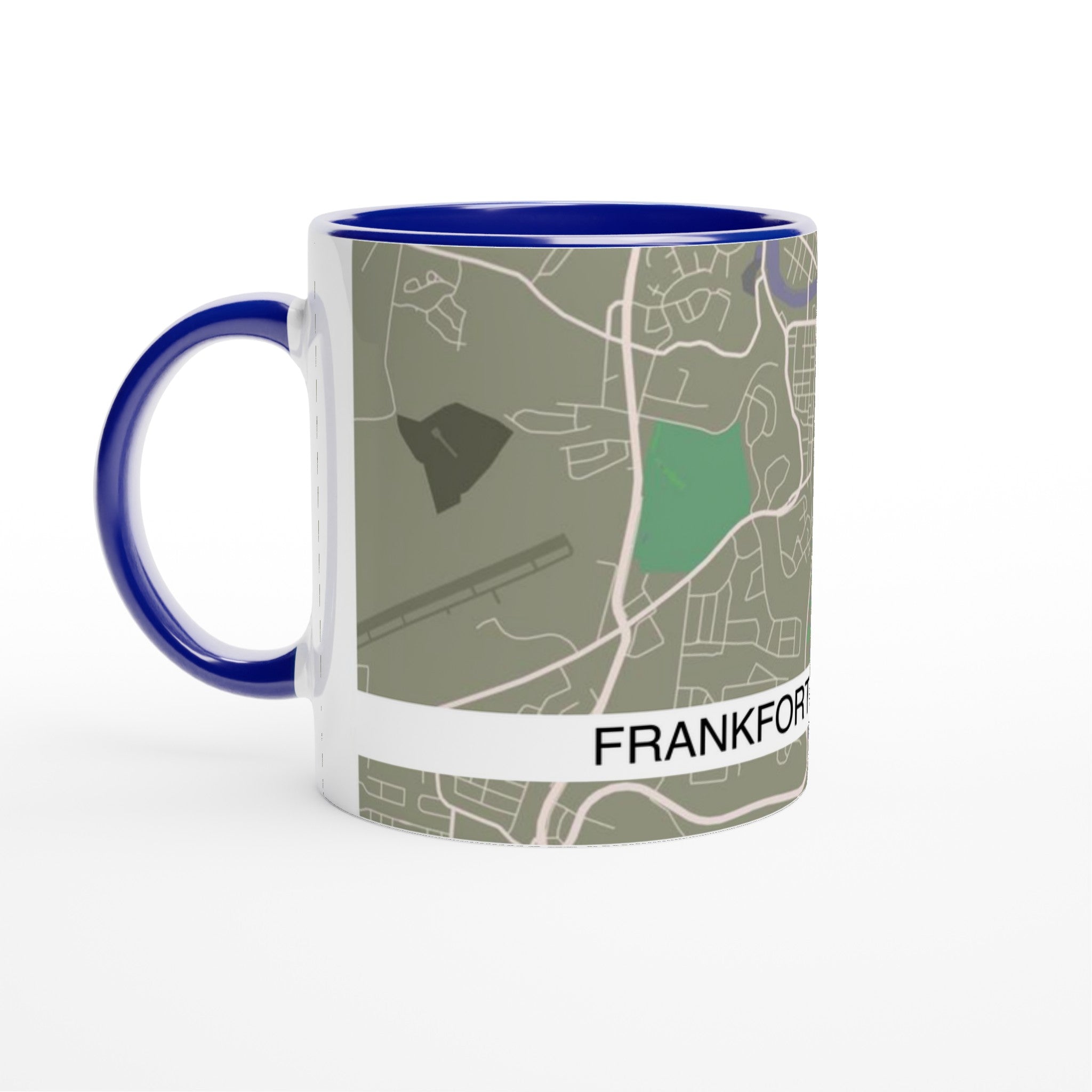 Frankfort Kentucky Modern City Map Mug (11oz) - Ink And Atlas