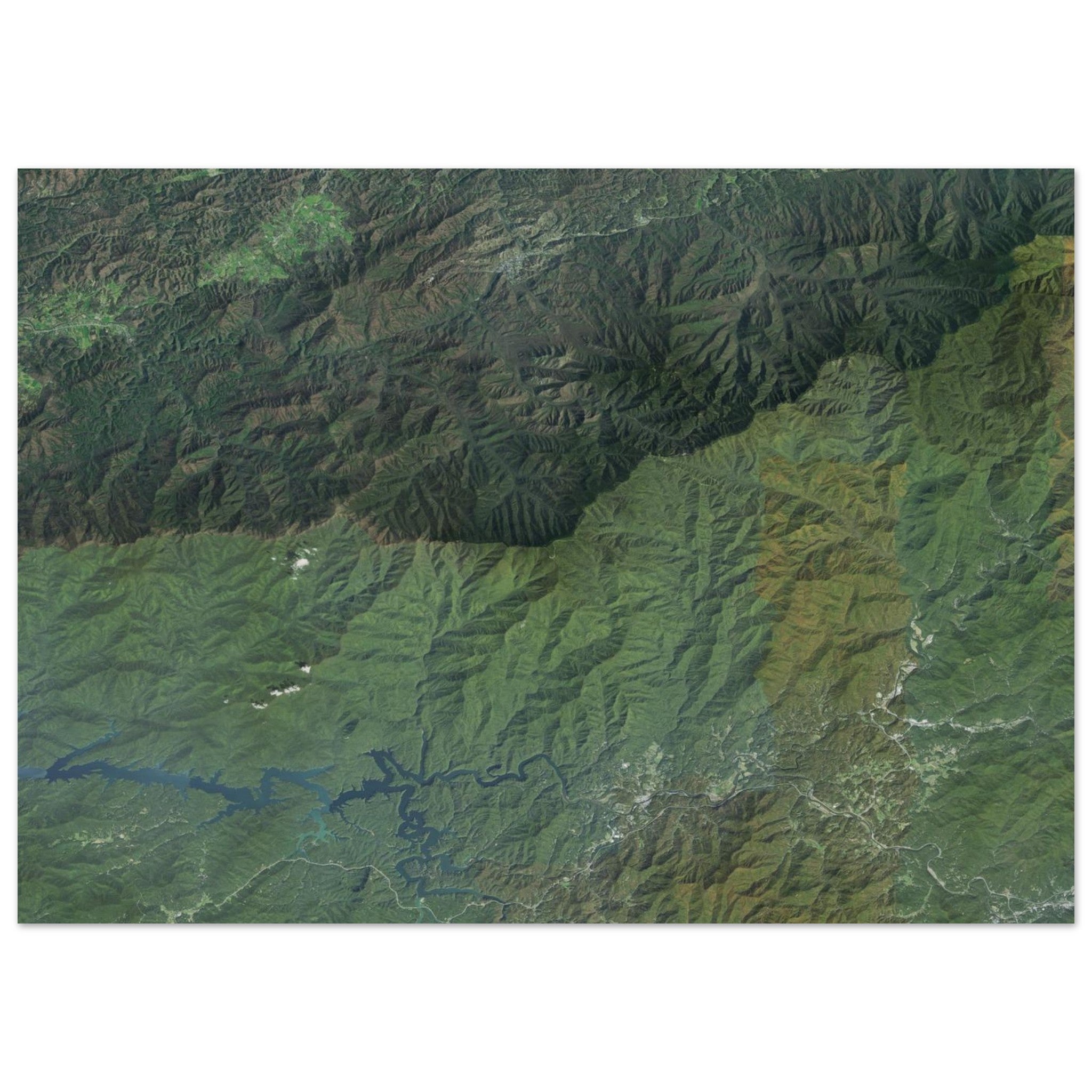 Great Smoky Mountains National Park Natural Earth Print - Ink And Atlas