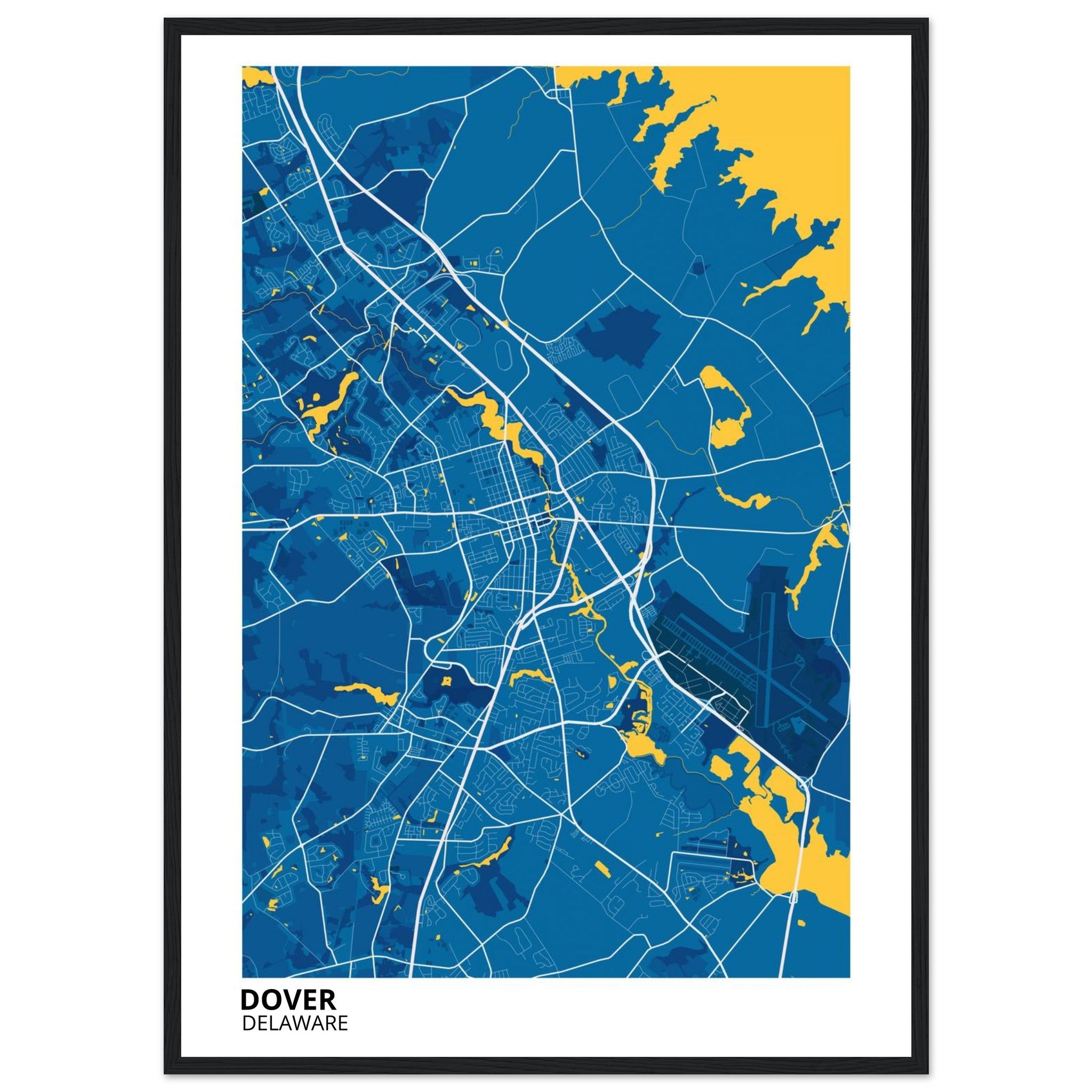 delaware map poster print