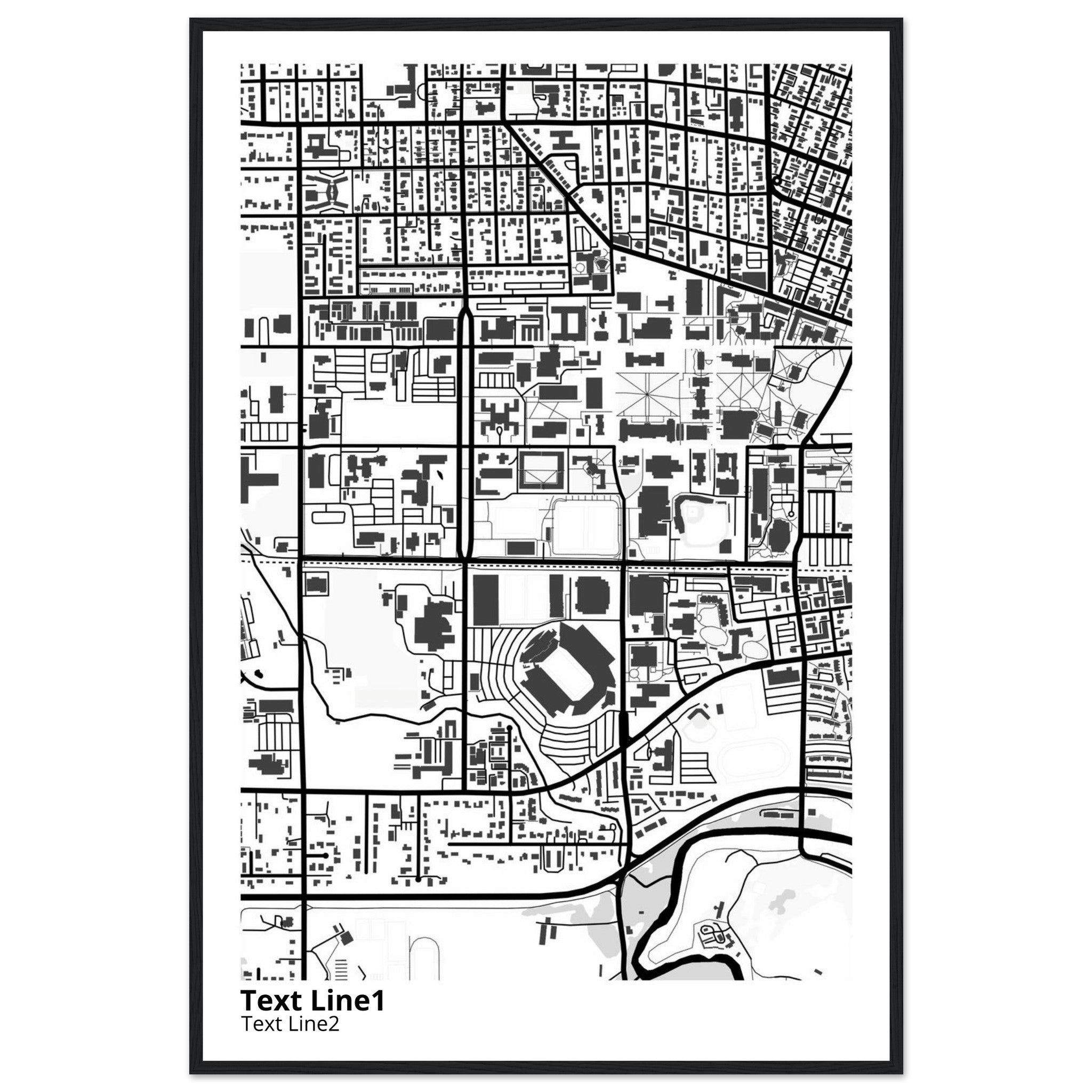 Oregon State University Campus Map Poster | Graduation Gift - Ink And Atlas