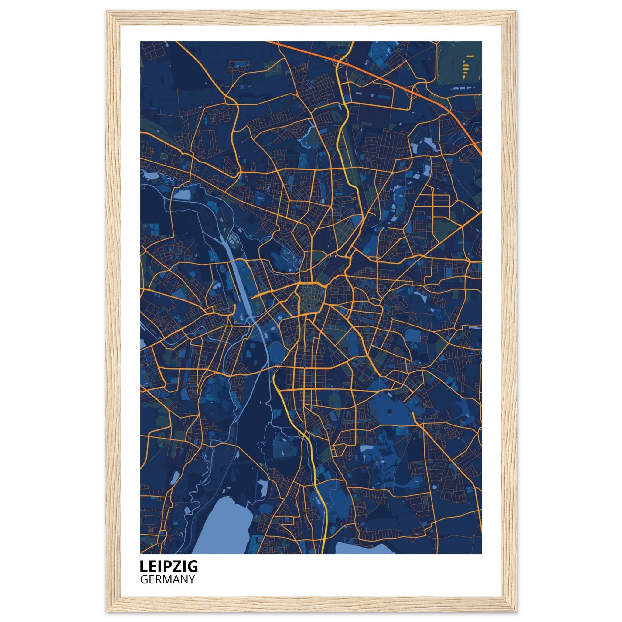 Leipzig Germany City Map Poster | Custom Map Art Print - Ink And Atlas