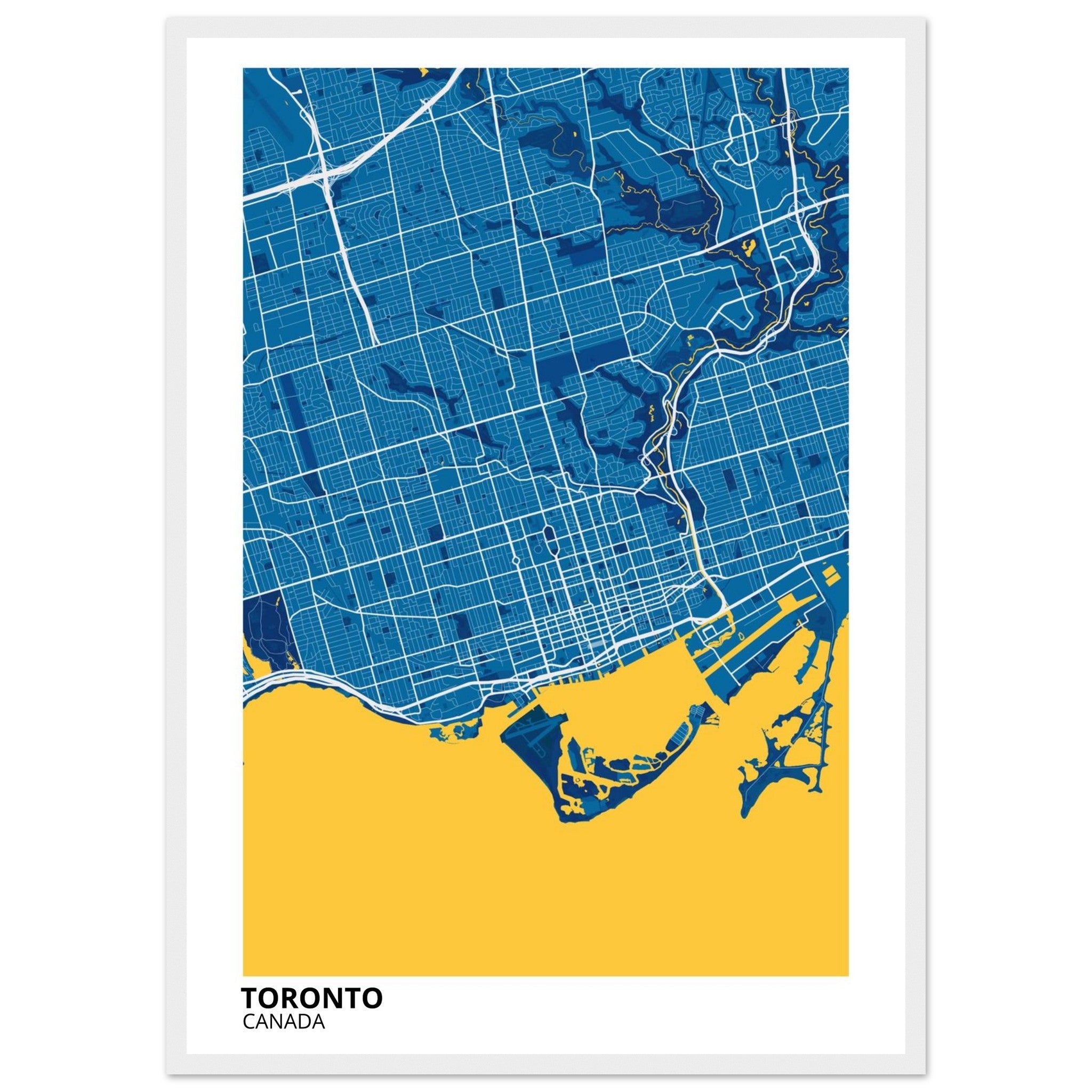 Toronto Canada City Map Poster | Custom Map Art Print - Ink And Atlas