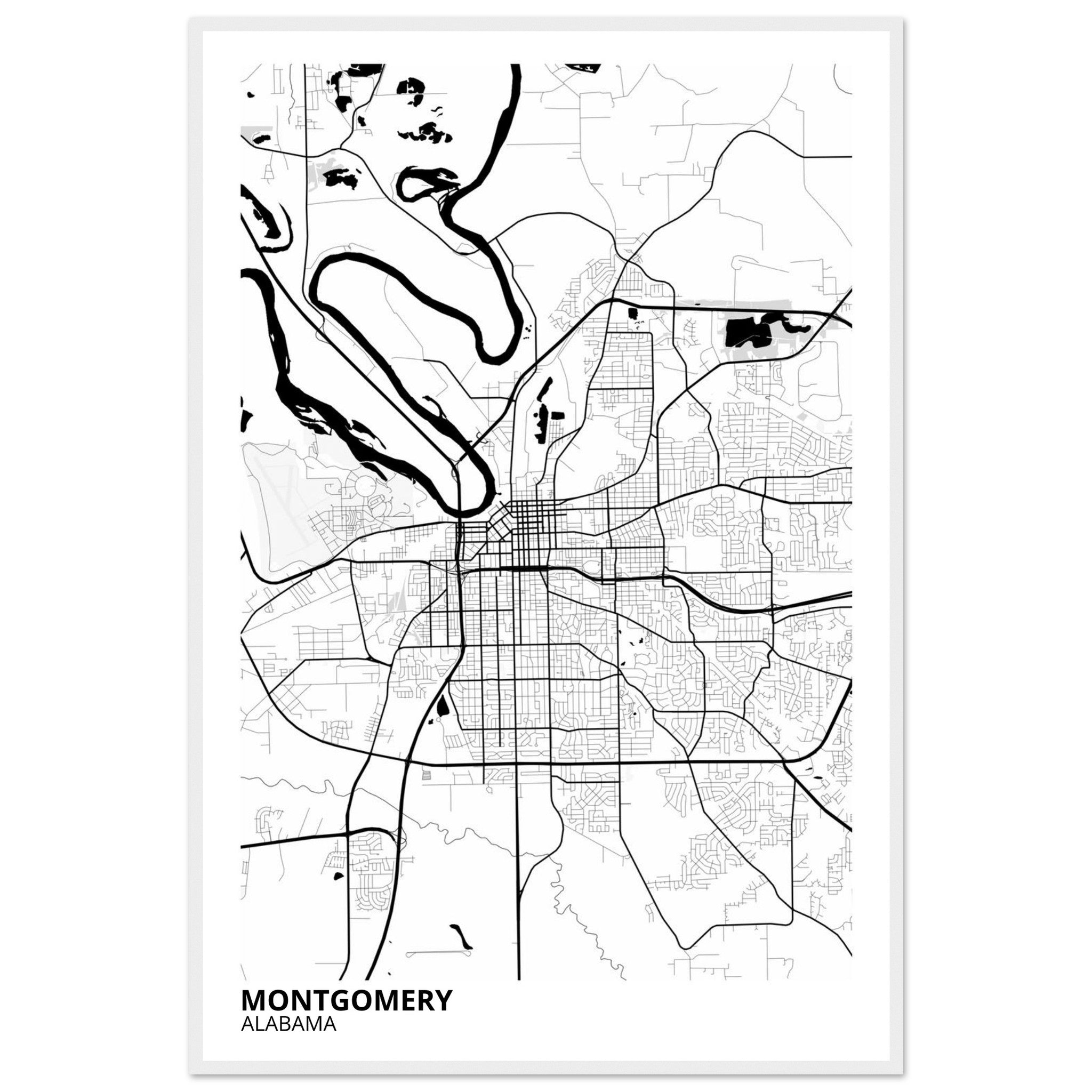 montgomery map poster print