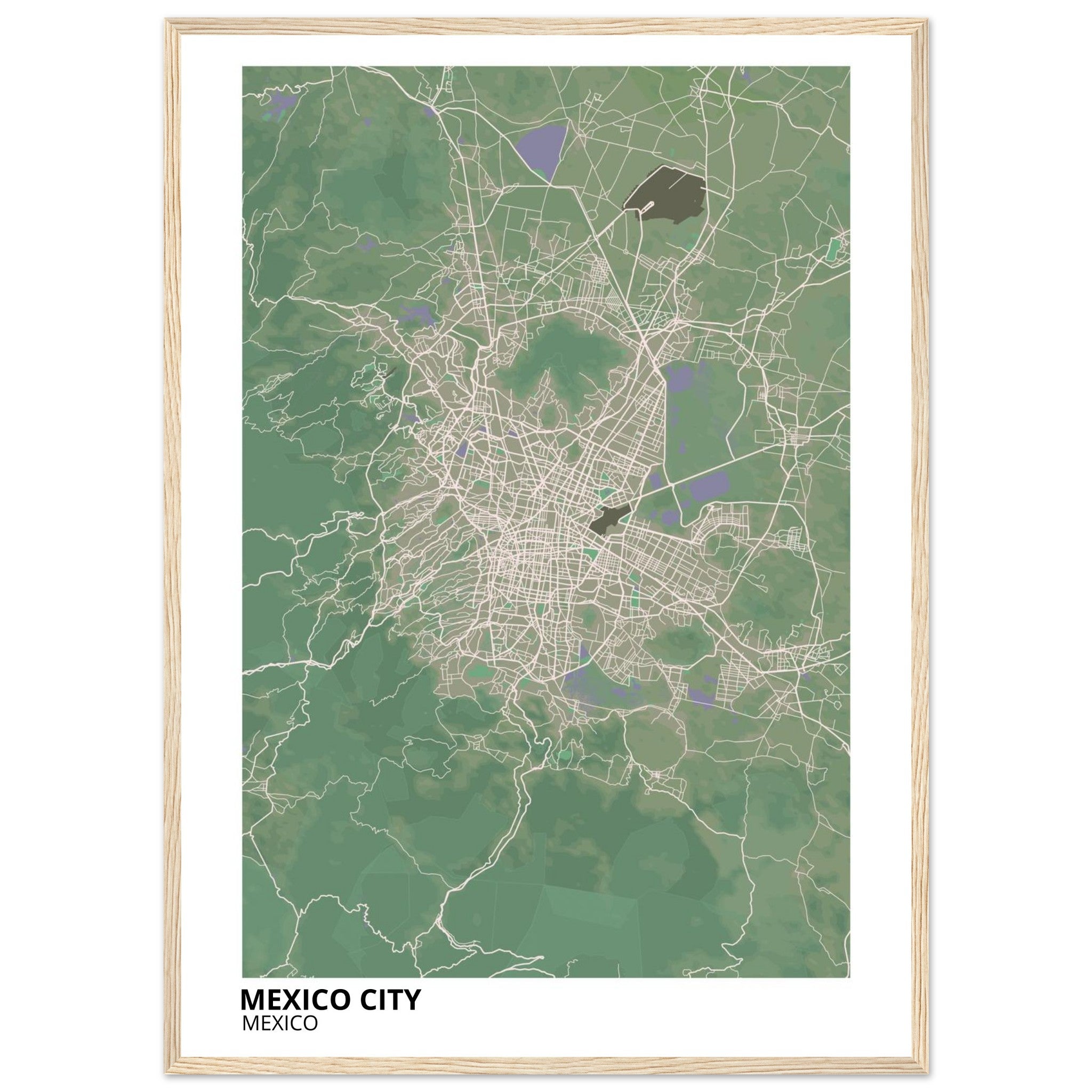 Mexico City Mexico City Map Poster | Custom Map Art Print - Ink And Atlas