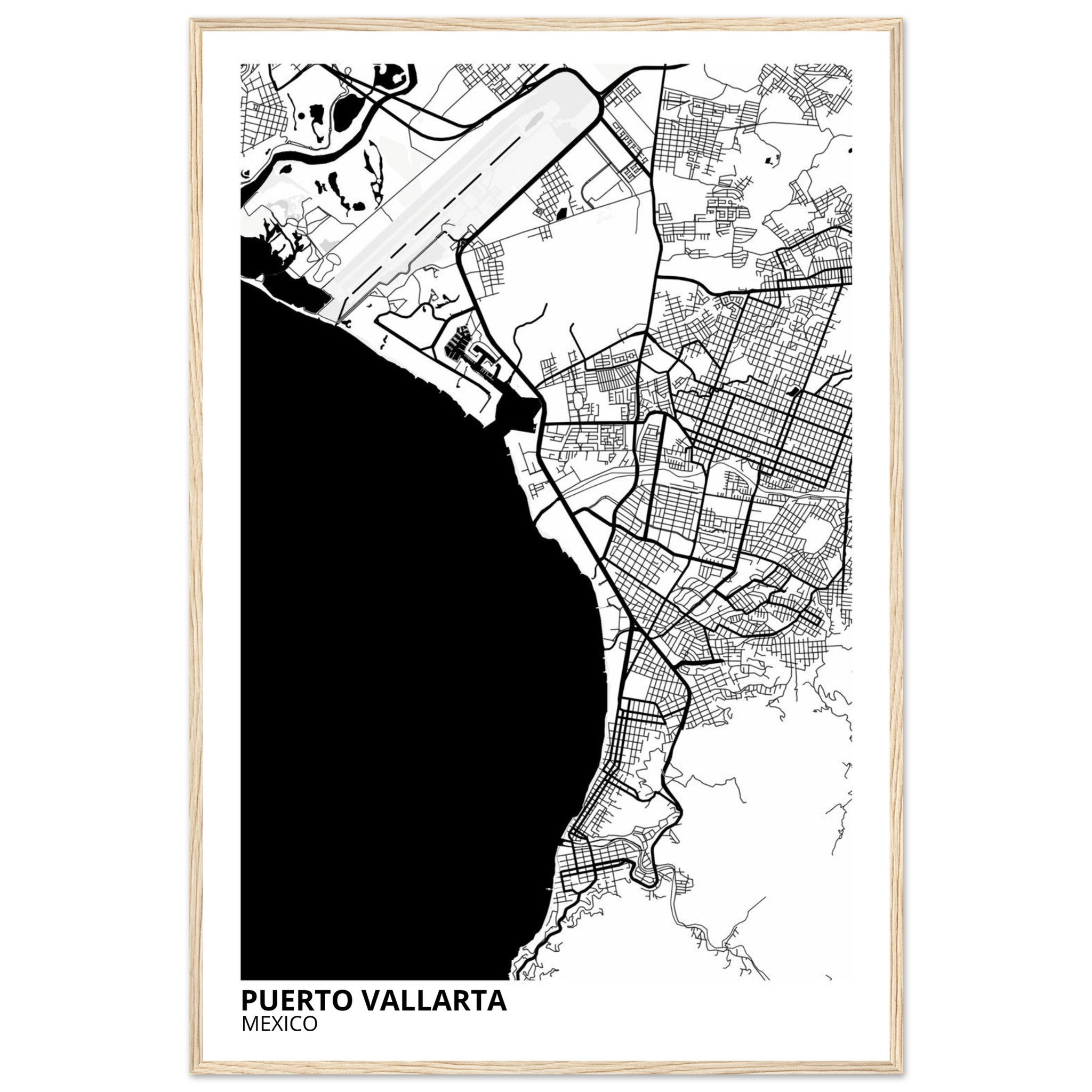Puerto Vallarta City Map Poster | Custom Map Art Print - Ink And Atlas