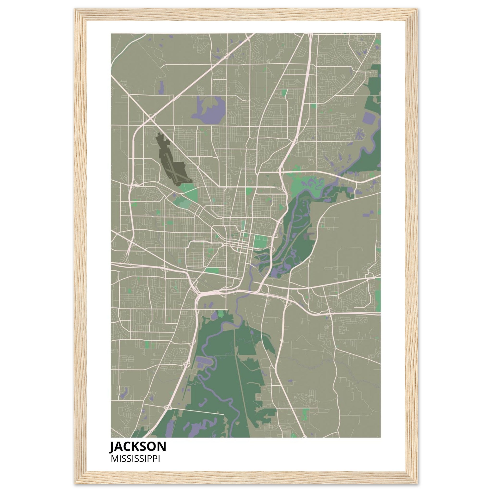jackson map poster print