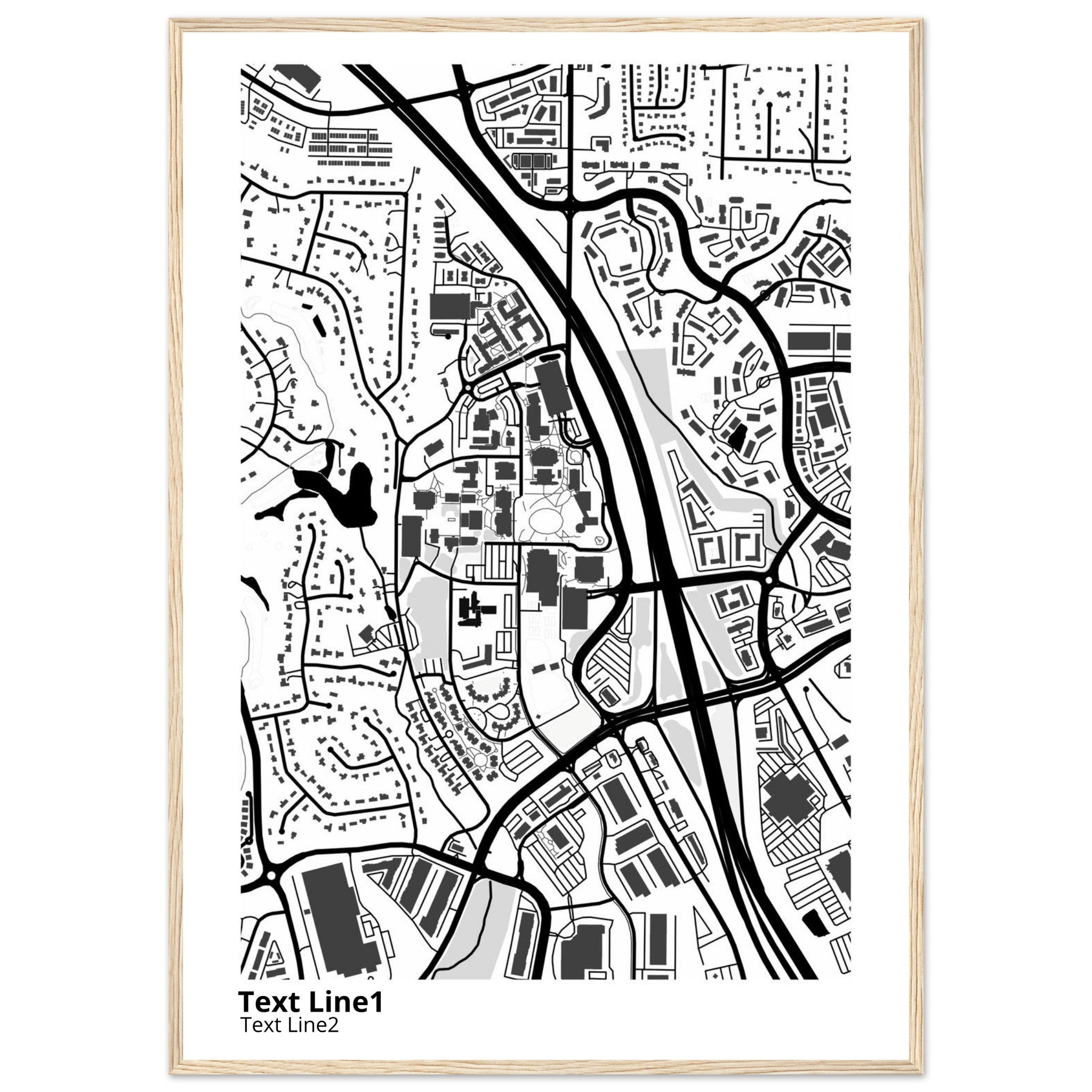 kennesaw state university georgia modern campus map print