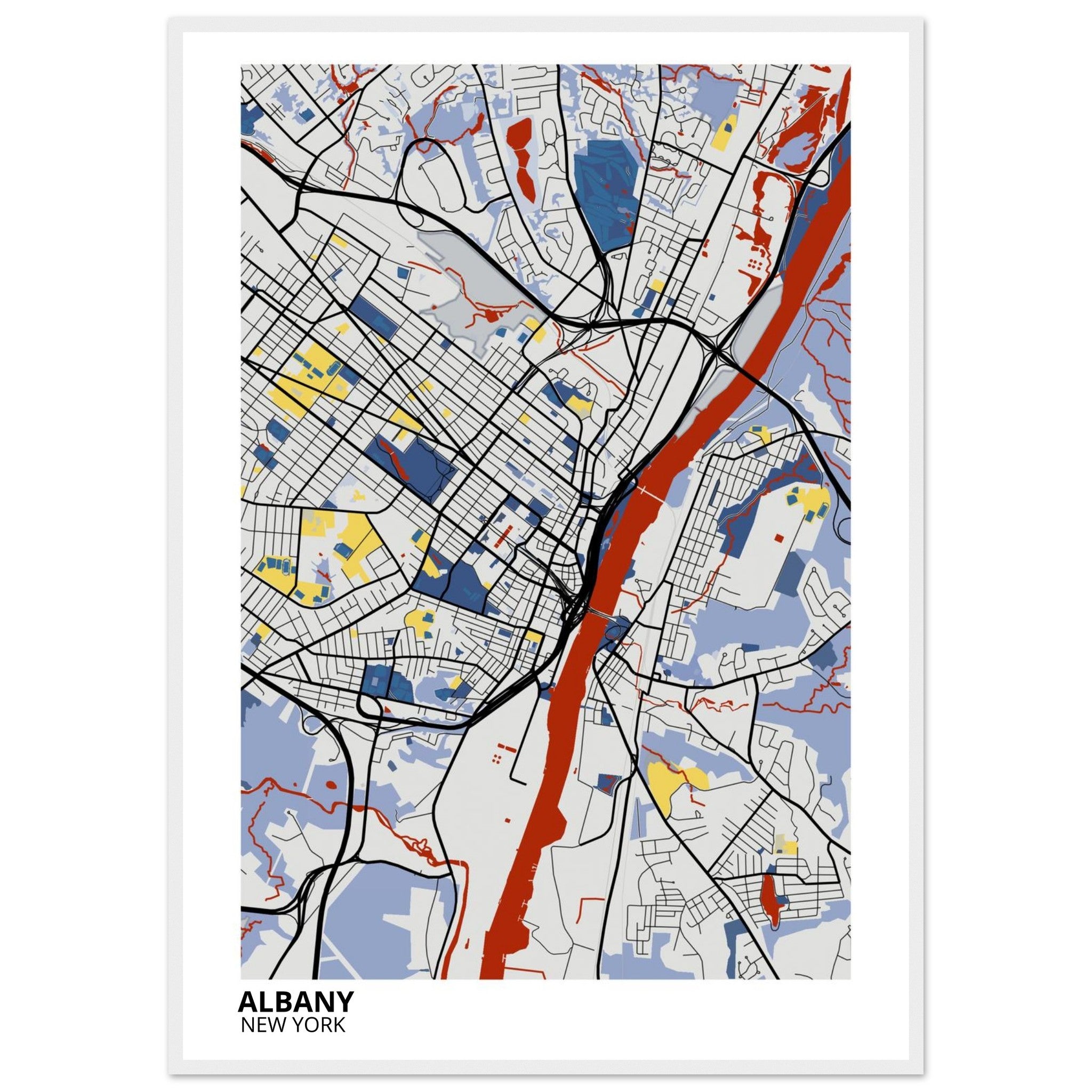 albany map poster print