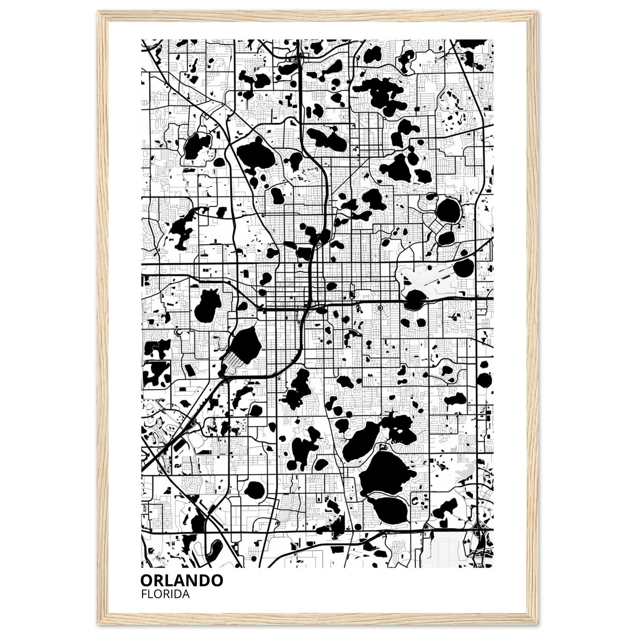 orlando map poster print