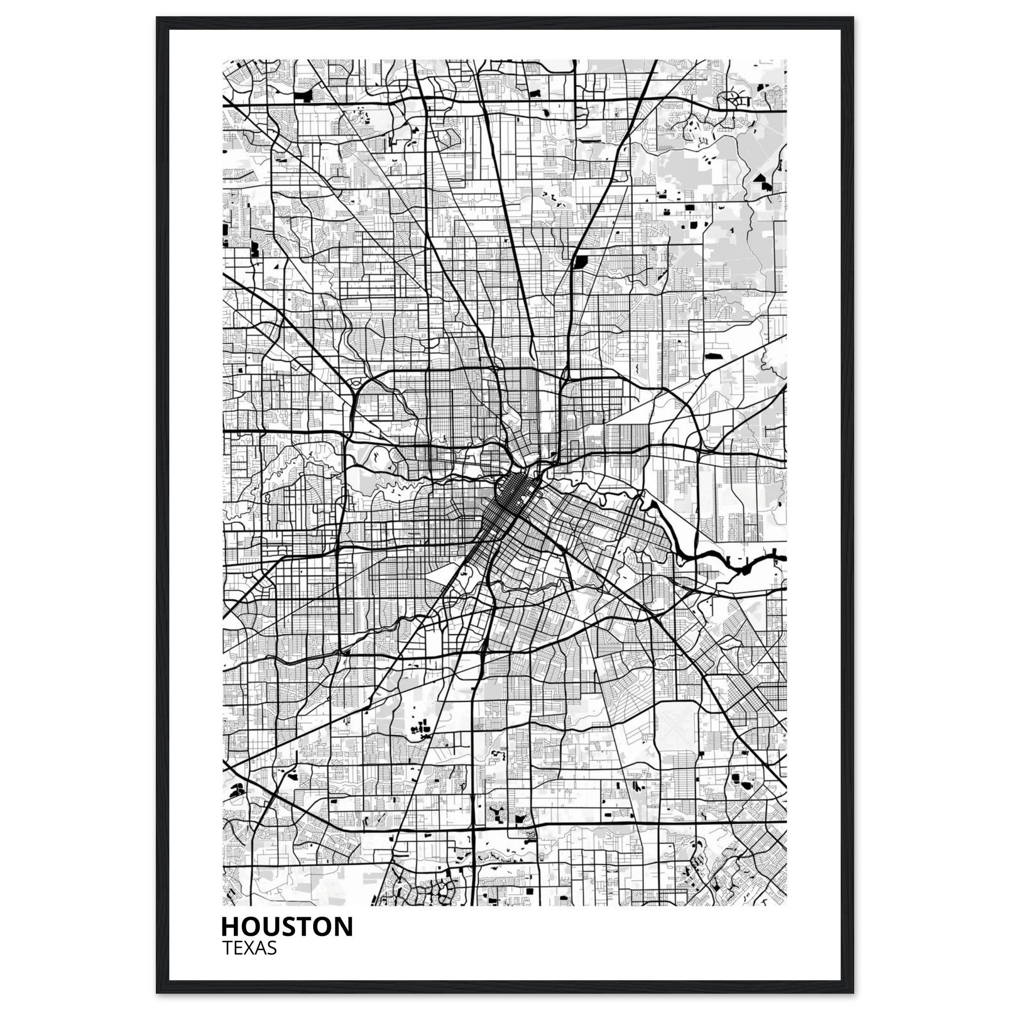houston map poster print